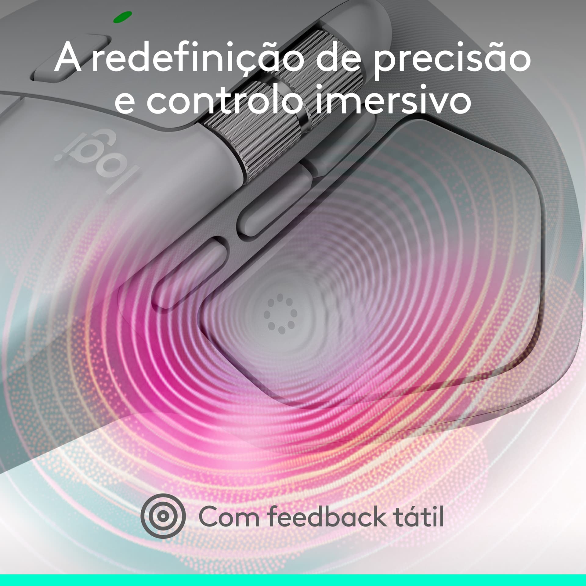 Logitech MX Master 4 for Mac, rato ergonómico com Bluetooth com feedback tátil de desempenho avançado, deslocamento ultrarrápido, carregamento por USB-C , MacOS, iPadOS, Windows - branco prateado — miniatura 8