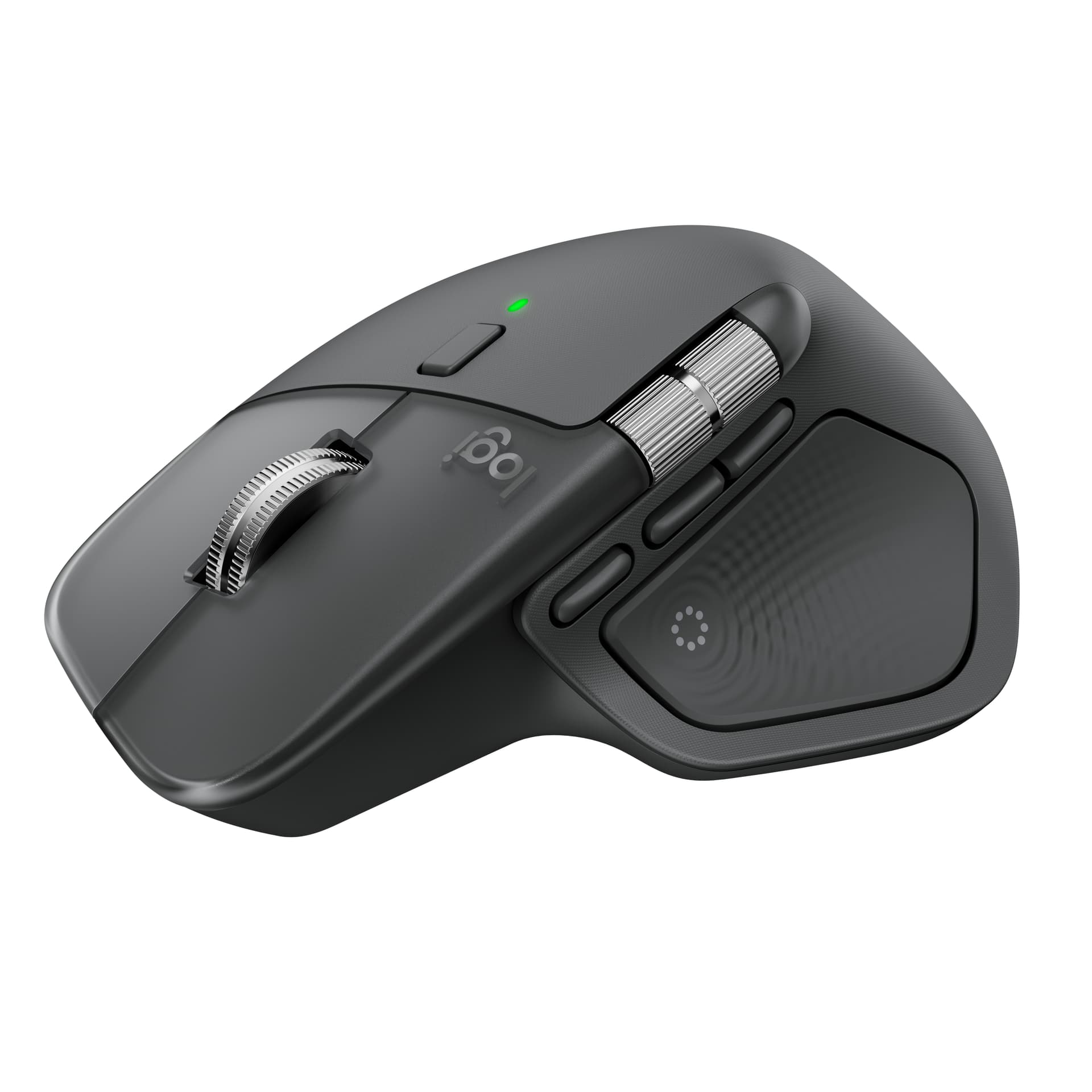Logitech MX Master 4, rato ergonómico sem fios com feedback tátil de desempenho avançado, deslocamento ultrarrápido, carregamento por USB-C , Bluetooth, Windows, MacOS - cinzento claro — miniatura 2