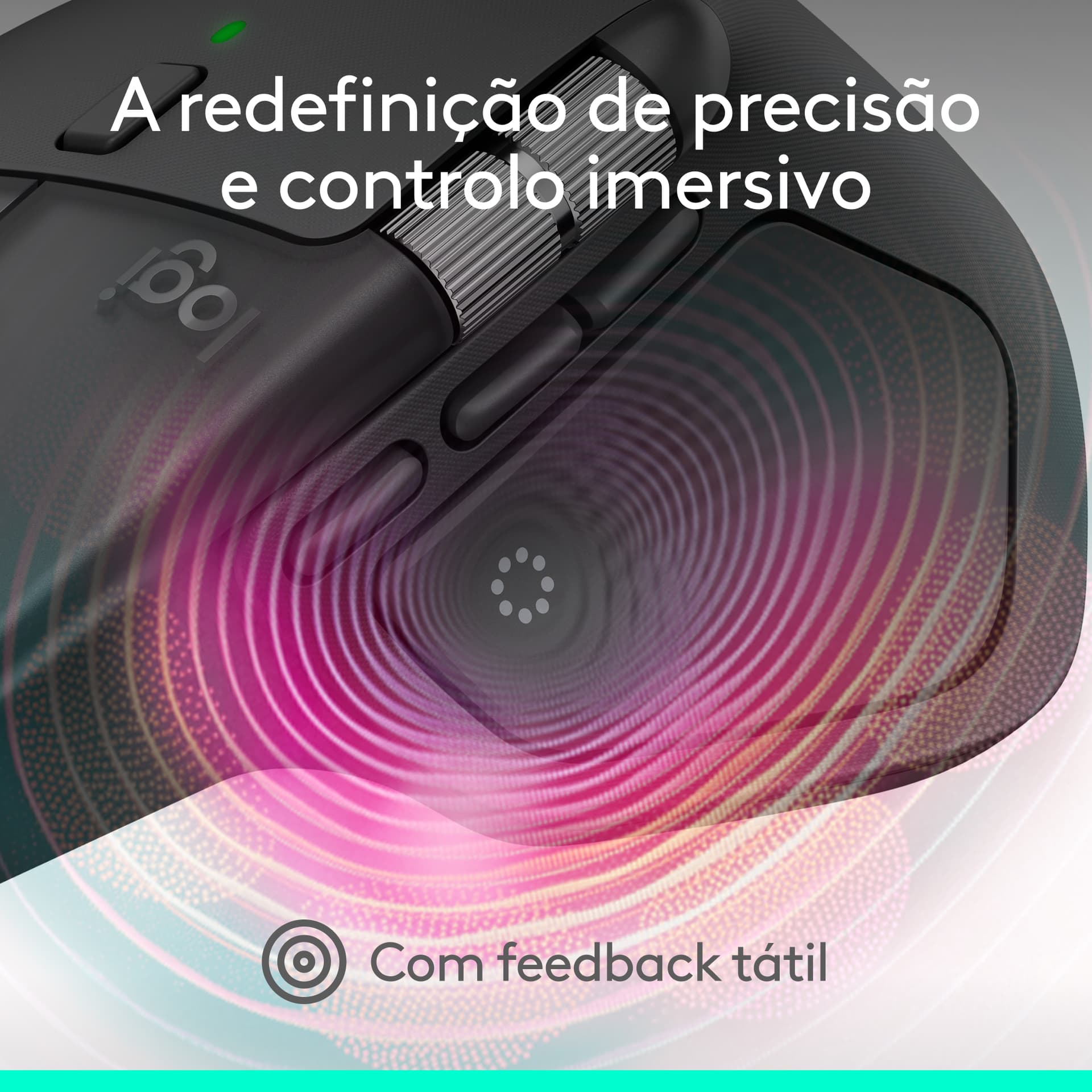 Logitech MX Master 4, rato ergonómico sem fios com feedback tátil de desempenho avançado, deslocamento ultrarrápido, carregamento por USB-C , Bluetooth, Windows, MacOS - cinzento claro — miniatura 16
