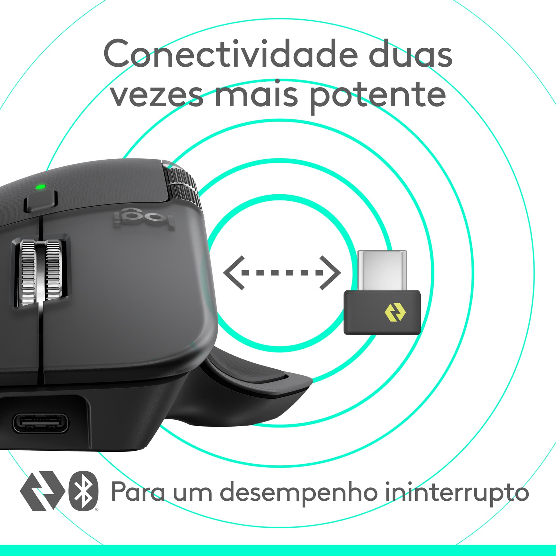 Logitech MX Master 4, rato ergonómico sem fios com feedback tátil de desempenho avançado, deslocamento ultrarrápido, carregamento por USB-C , Bluetooth, Windows, MacOS - cinzento claro — miniatura 20