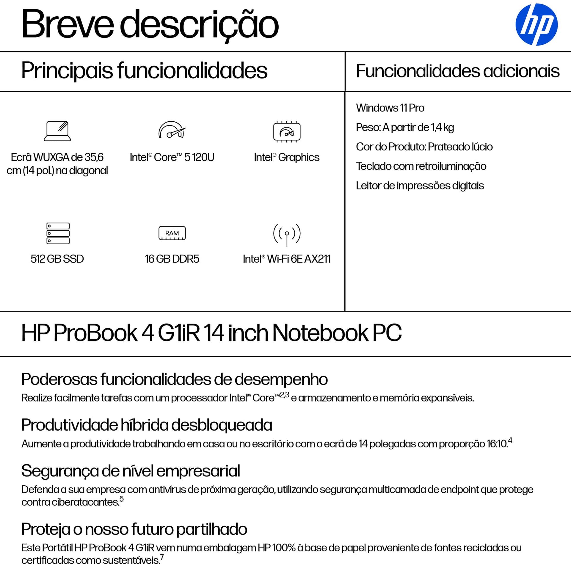HP ProBook 4 G1iR 14 inch Notebook PC, miniatura 4