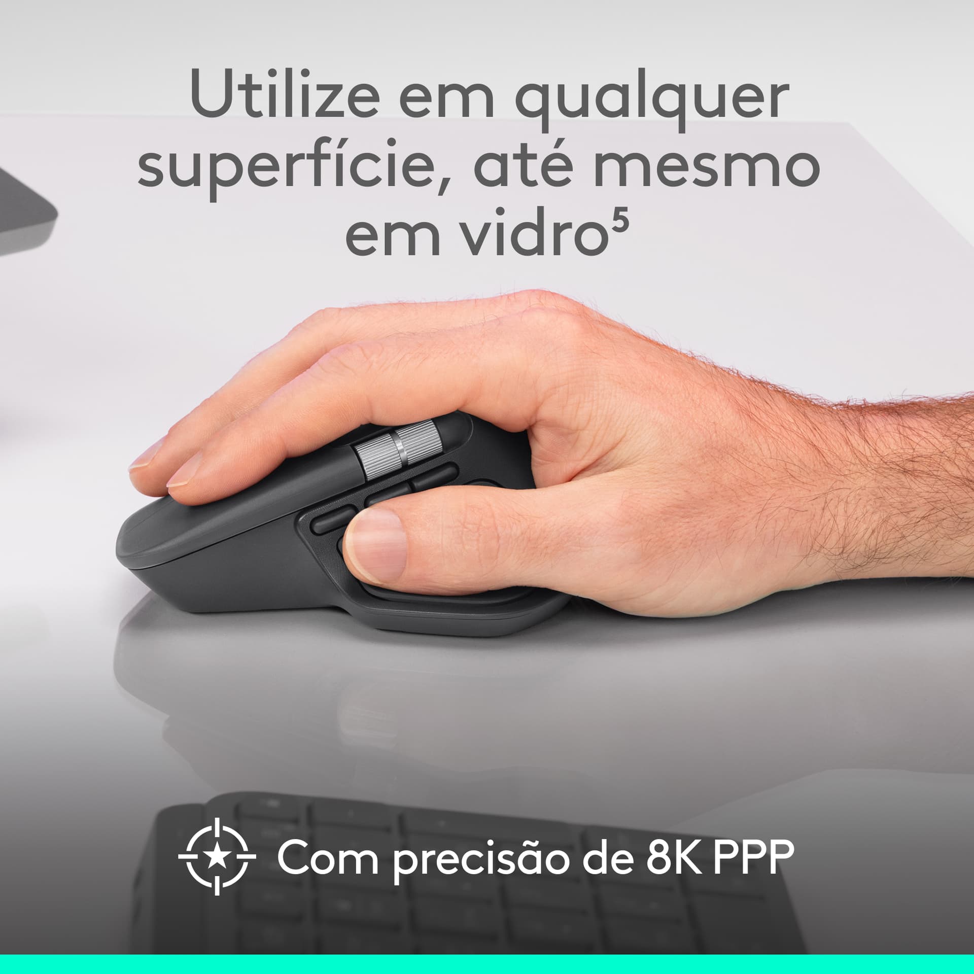 Logitech MX Master 4, rato ergonómico sem fios com feedback tátil de desempenho avançado, deslocamento ultrarrápido, carregamento por USB-C , Bluetooth, Windows, MacOS - grafite — miniatura 13
