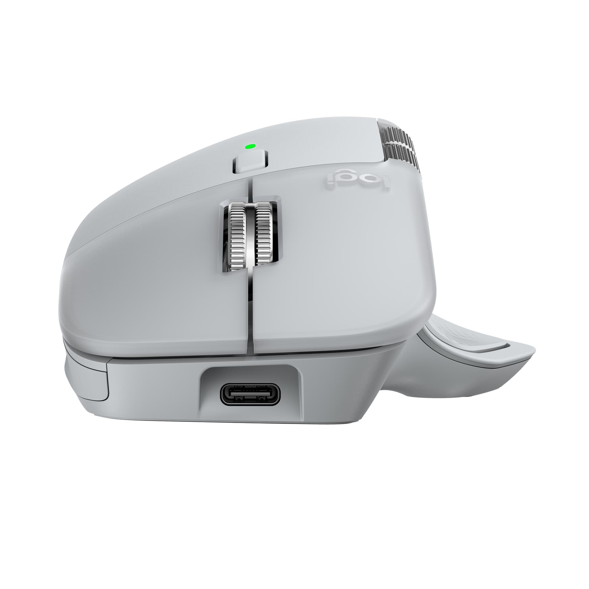 Logitech MX Master 4, rato ergonómico sem fios com feedback tátil de desempenho avançado, deslocamento ultrarrápido, carregamento por USB-C , Bluetooth, Windows, MacOS - grafite — miniatura 3