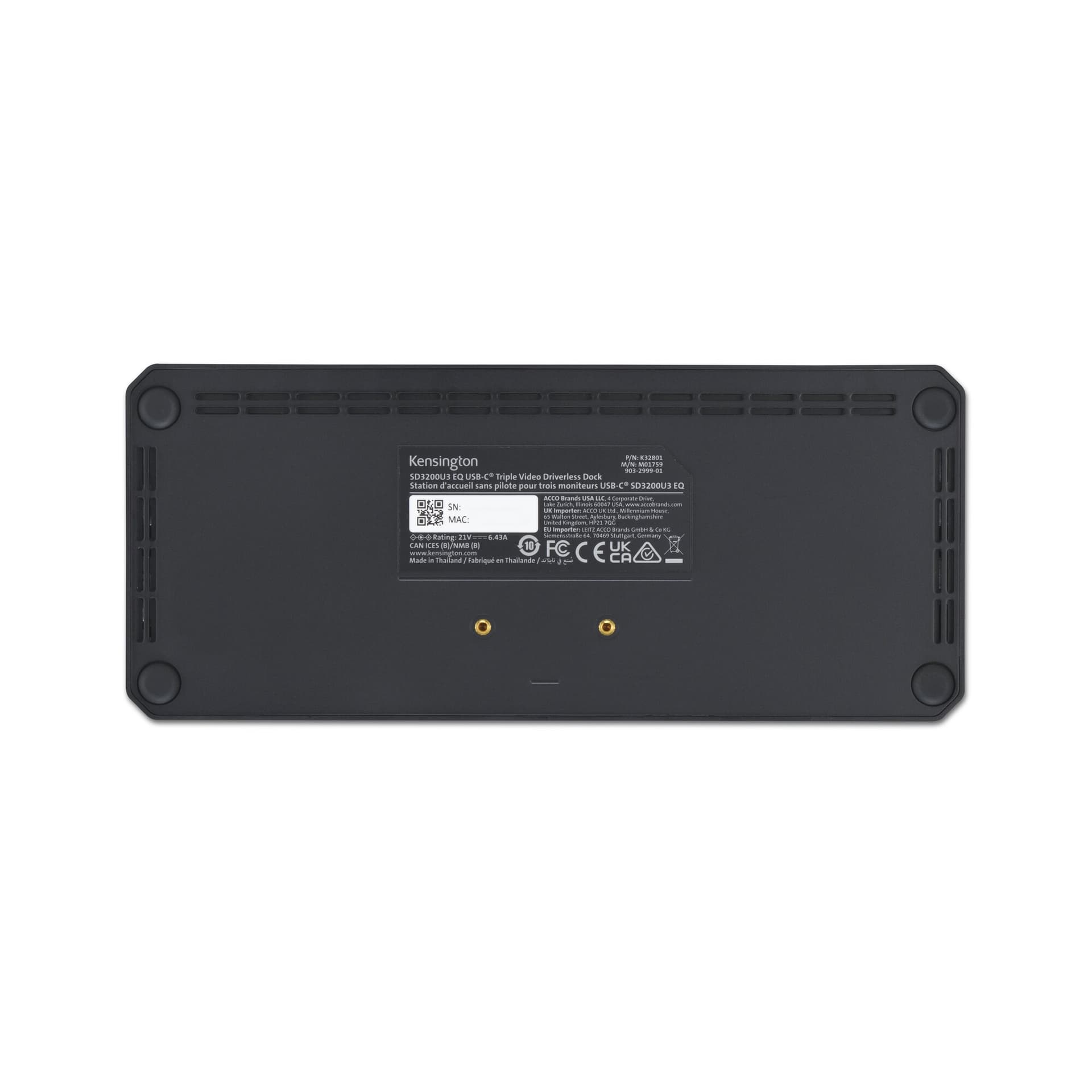 Kensington Estação de Docking Sem Driver SD4843P EQ USB-C 10Gbps Triplo Vídeo — miniatura 8