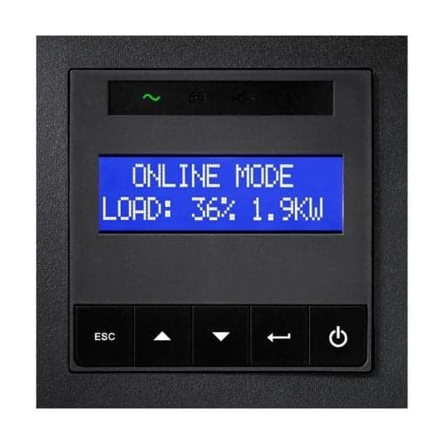 Eaton 9E 11000i - UPS (montável em bastidor) - AC 230 V - 10 kW - 11000 VA - 1 fase - 20 bateria x - ácido de chumbo - RS-232, USB - 6U - 19" - preto — miniatura 5