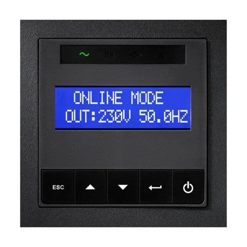 Eaton 9E 11000i - UPS (montável em bastidor) - AC 230 V - 10 kW - 11000 VA - 1 fase - 20 bateria x - ácido de chumbo - RS-232, USB - 6U - 19" - preto — miniatura 6