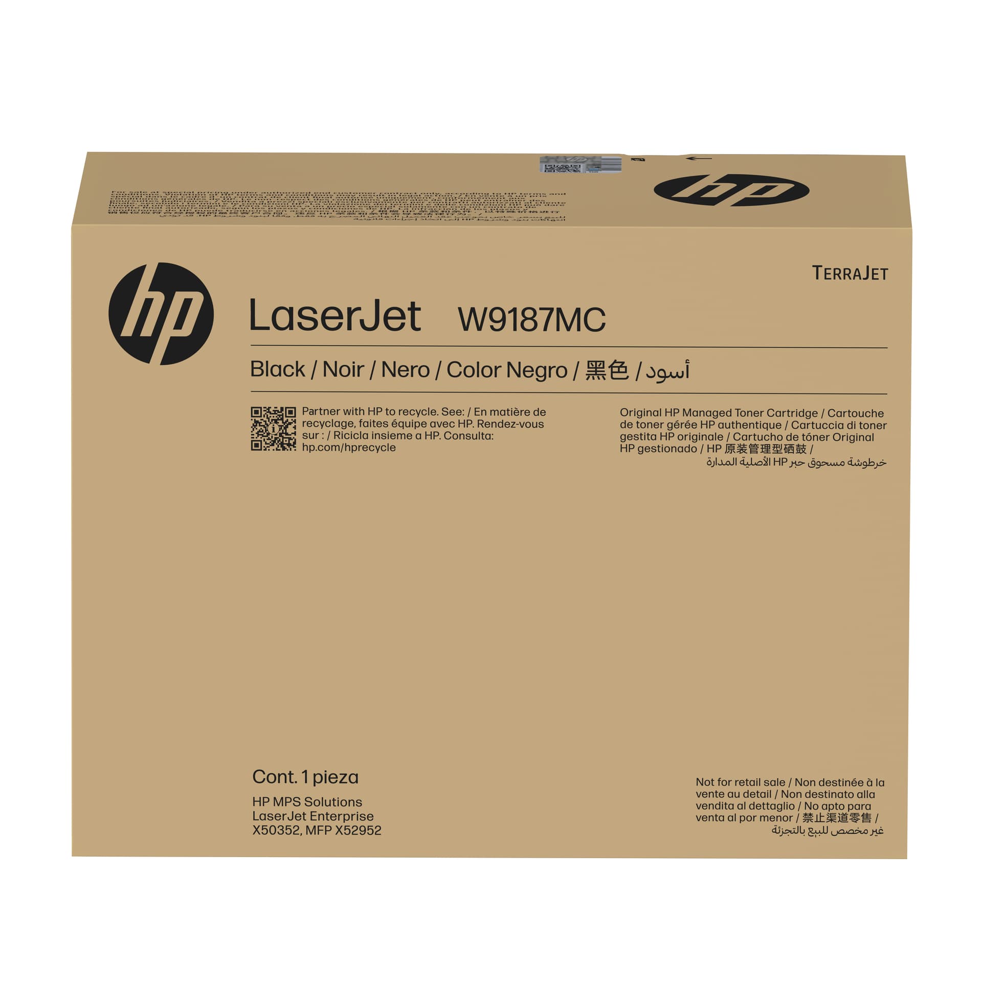 HP Toner LaserJet Preto Managed W9187MC — miniatura 1