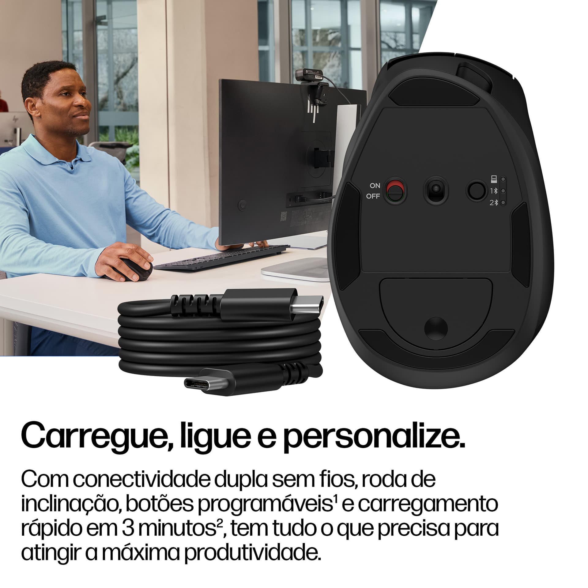 HP Rato ergonómico com inclinação 725M — miniatura 8