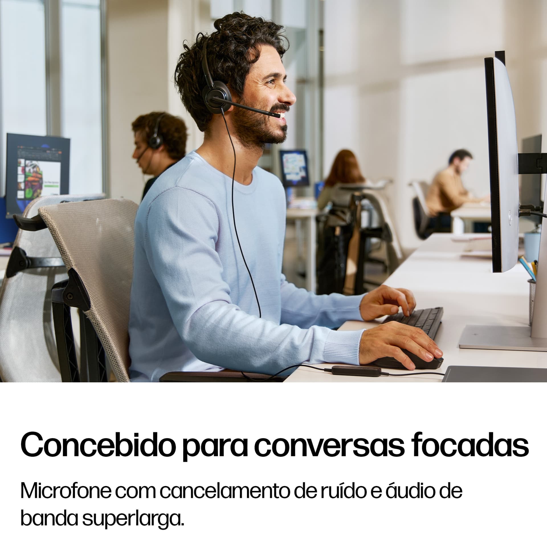 HP Poly Headset monaural USB com fios Mission 415 — miniatura 5