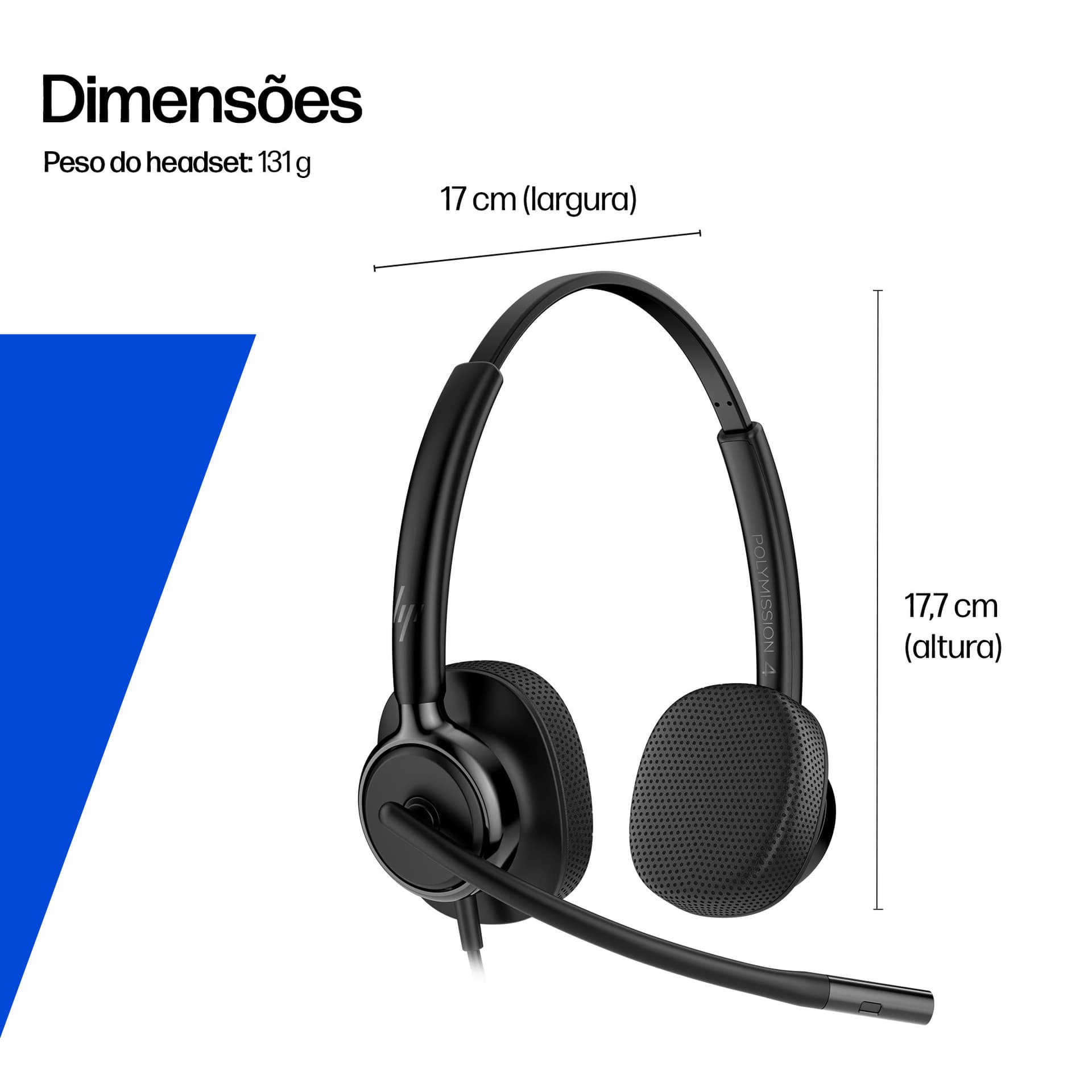 HP Poly Headset monaural USB com fios Mission 415 — miniatura 9