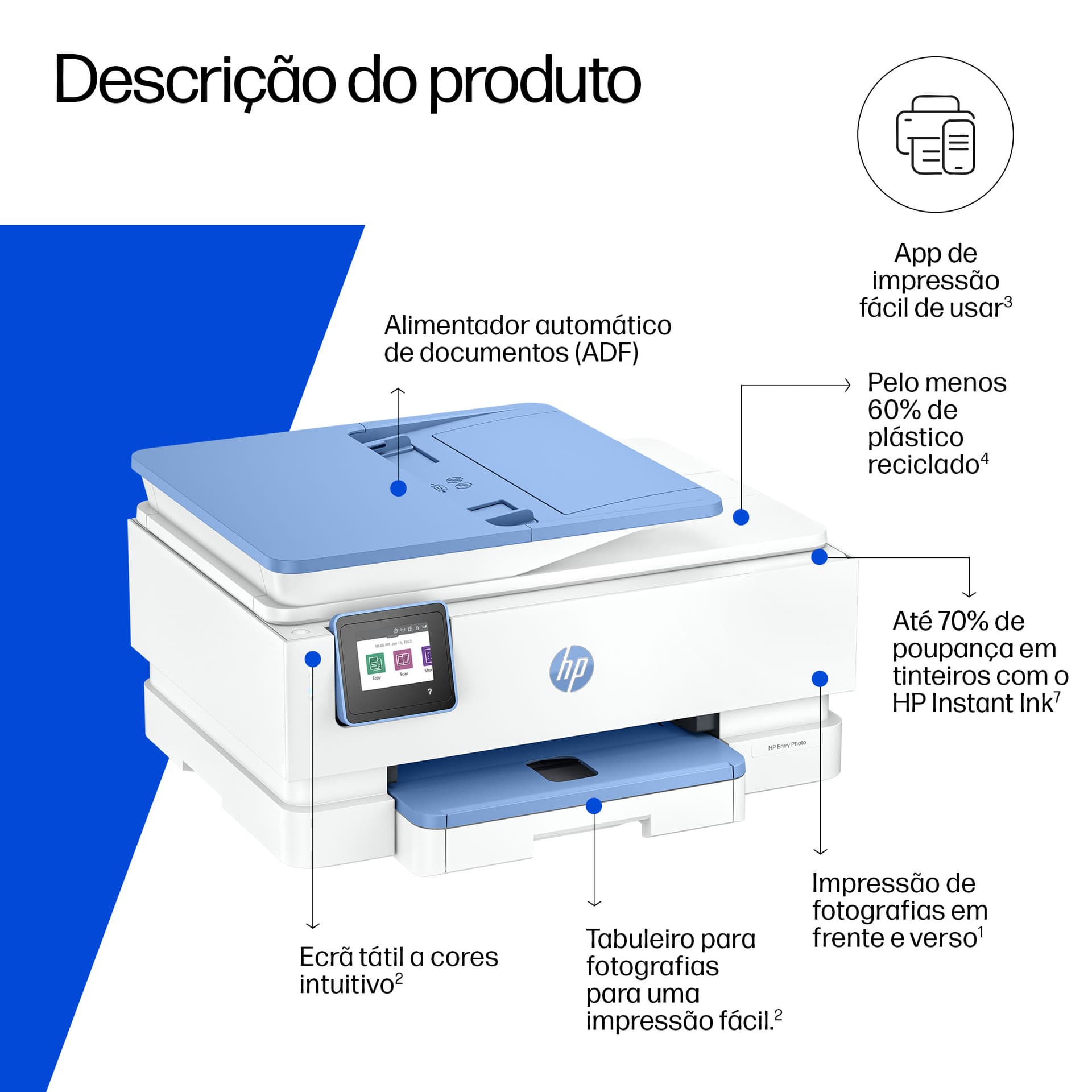 HP ENVY Photo Envy 7931 All-in-One Cor Impressora, miniatura 3
