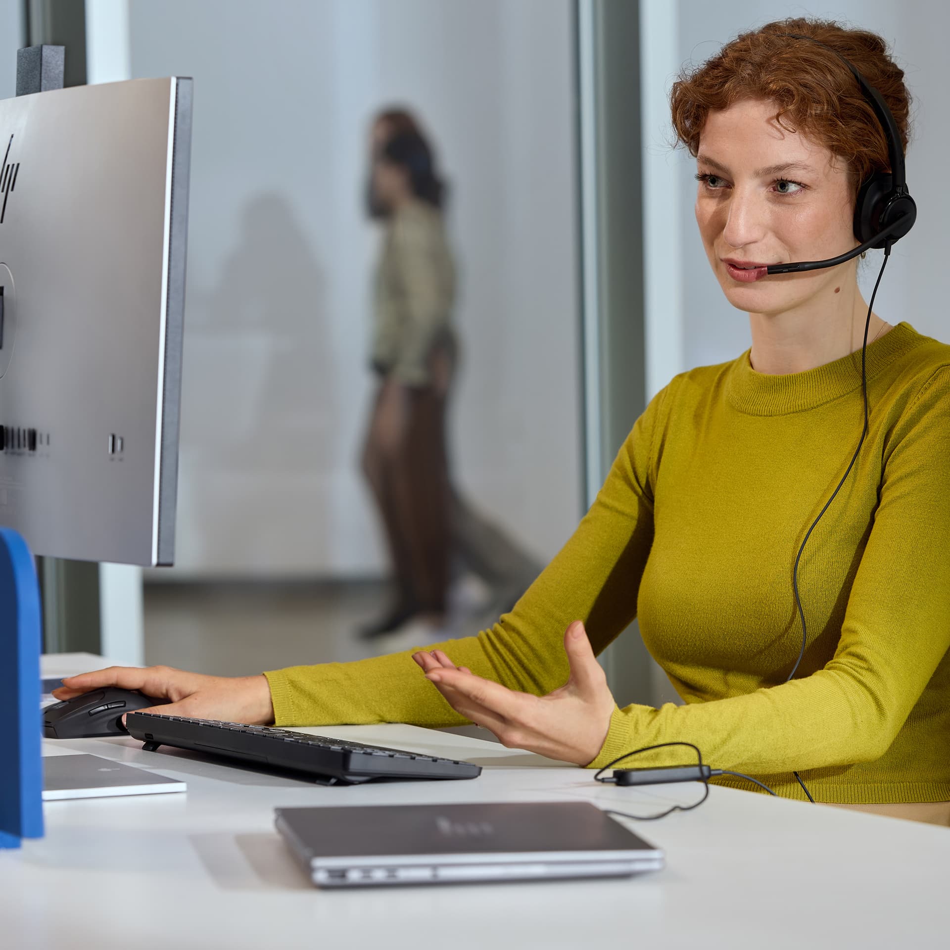 HP Poly Headset monaural USB com fios Mission 415 Classic — miniatura 10