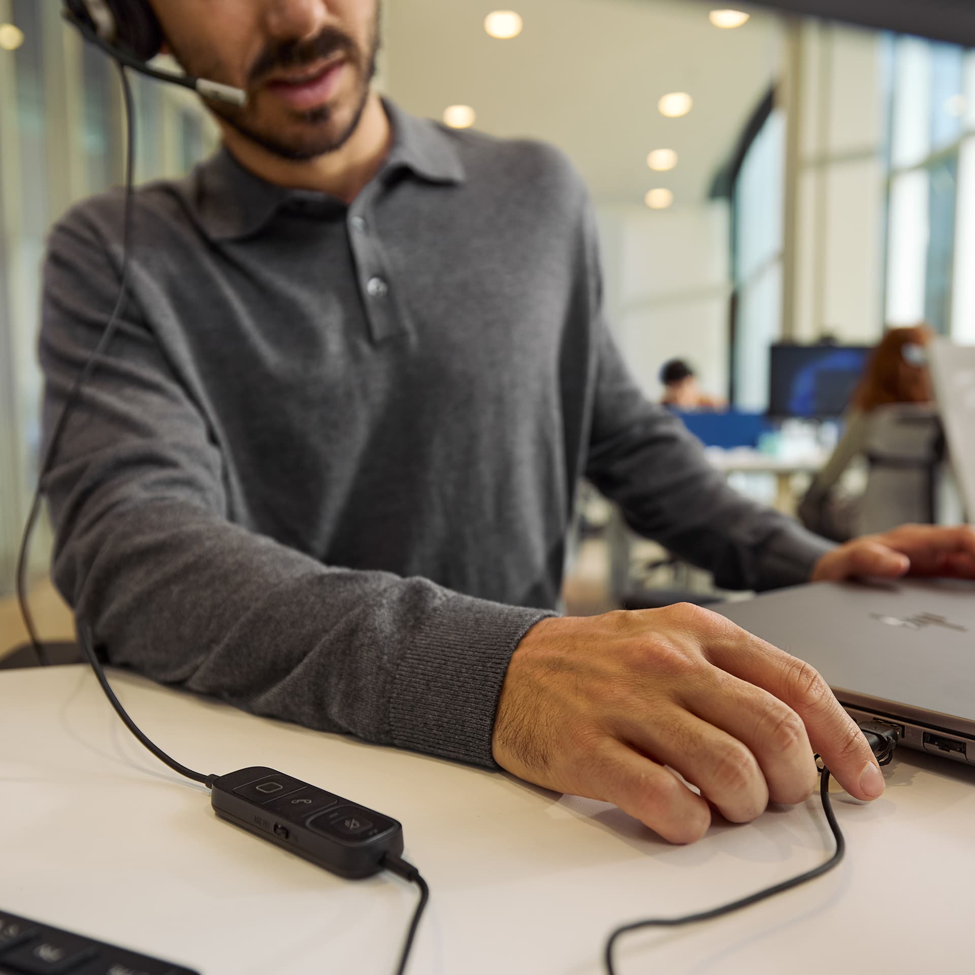 HP Poly Headset monaural USB com fios Mission 615 — miniatura 7
