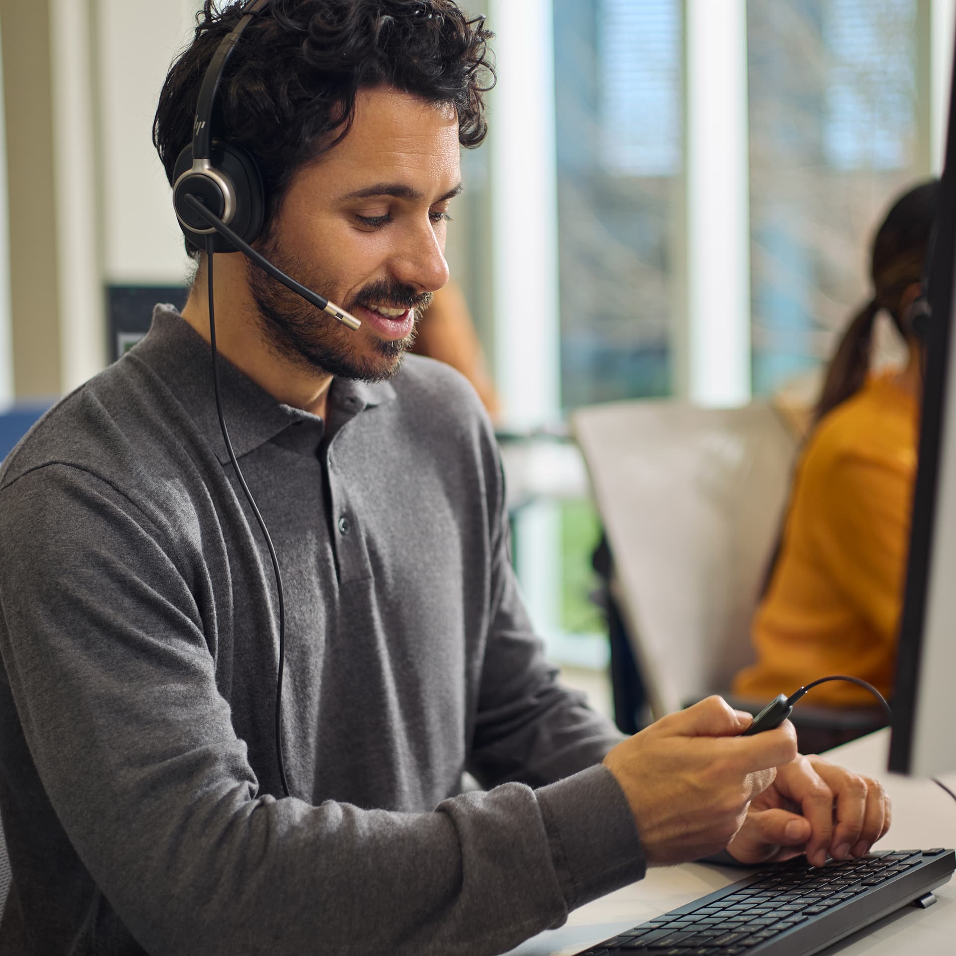 HP Poly Headset monaural USB com fios Mission 615 — miniatura 9