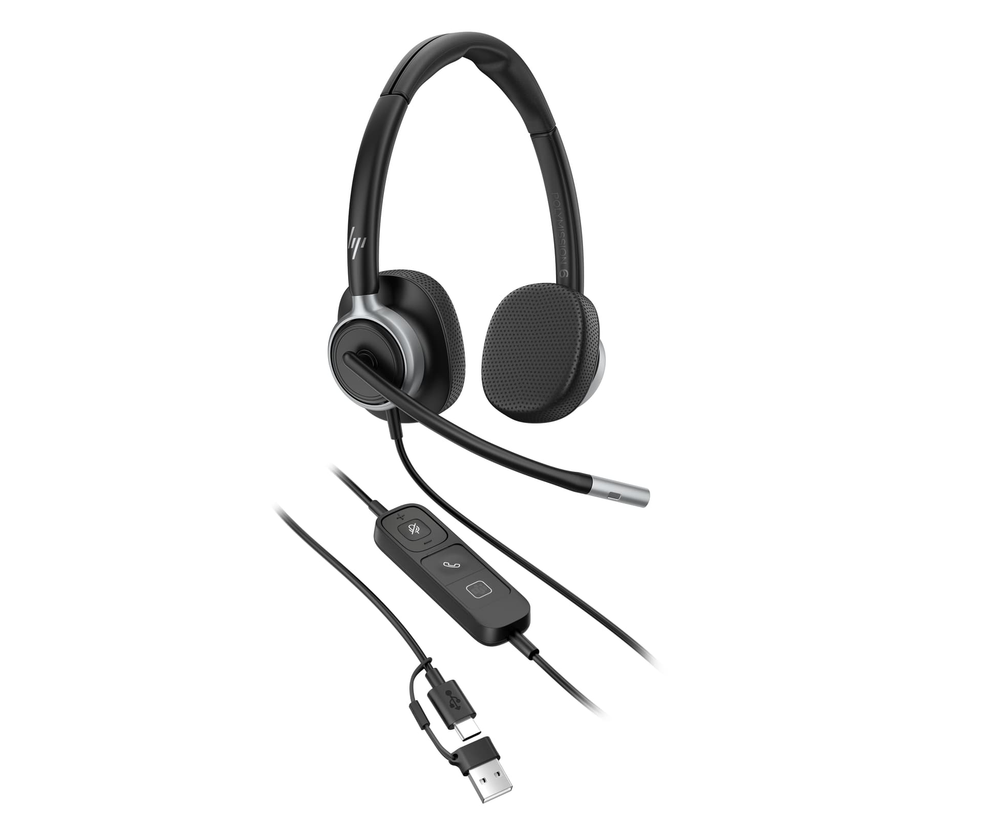 HP Poly Headset estéreo USB com fios Mission 625 — miniatura 13