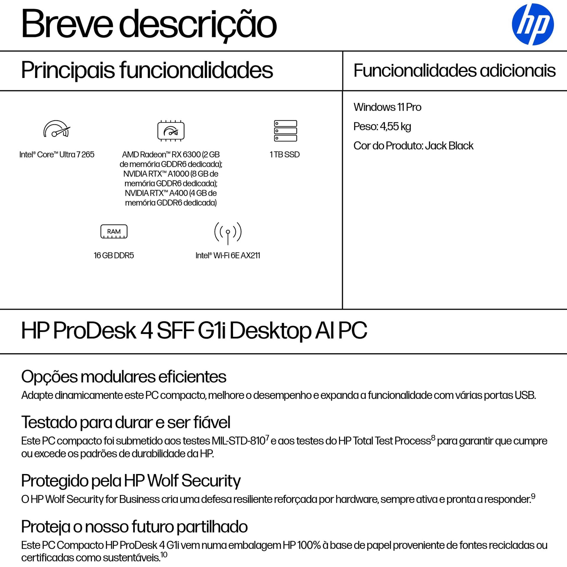 HP ProDesk 4 SFF G1i AI PC — miniatura 3