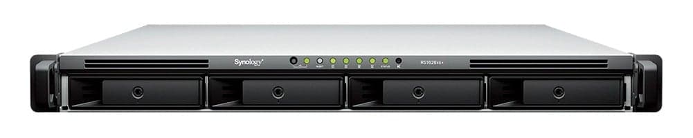 Synology RackStation RS1626xs+ - Servidor NAS - 4 baias - montável em bastidor - SATA 6Gb/s - RAID (expansão de disco rígido) RAID F1, JBOD, 0, 1, 5, 6, 10 - RAM 16 GB - 10 Gigabit Ethernet - iSCSI assistência - 1U — miniatura 7