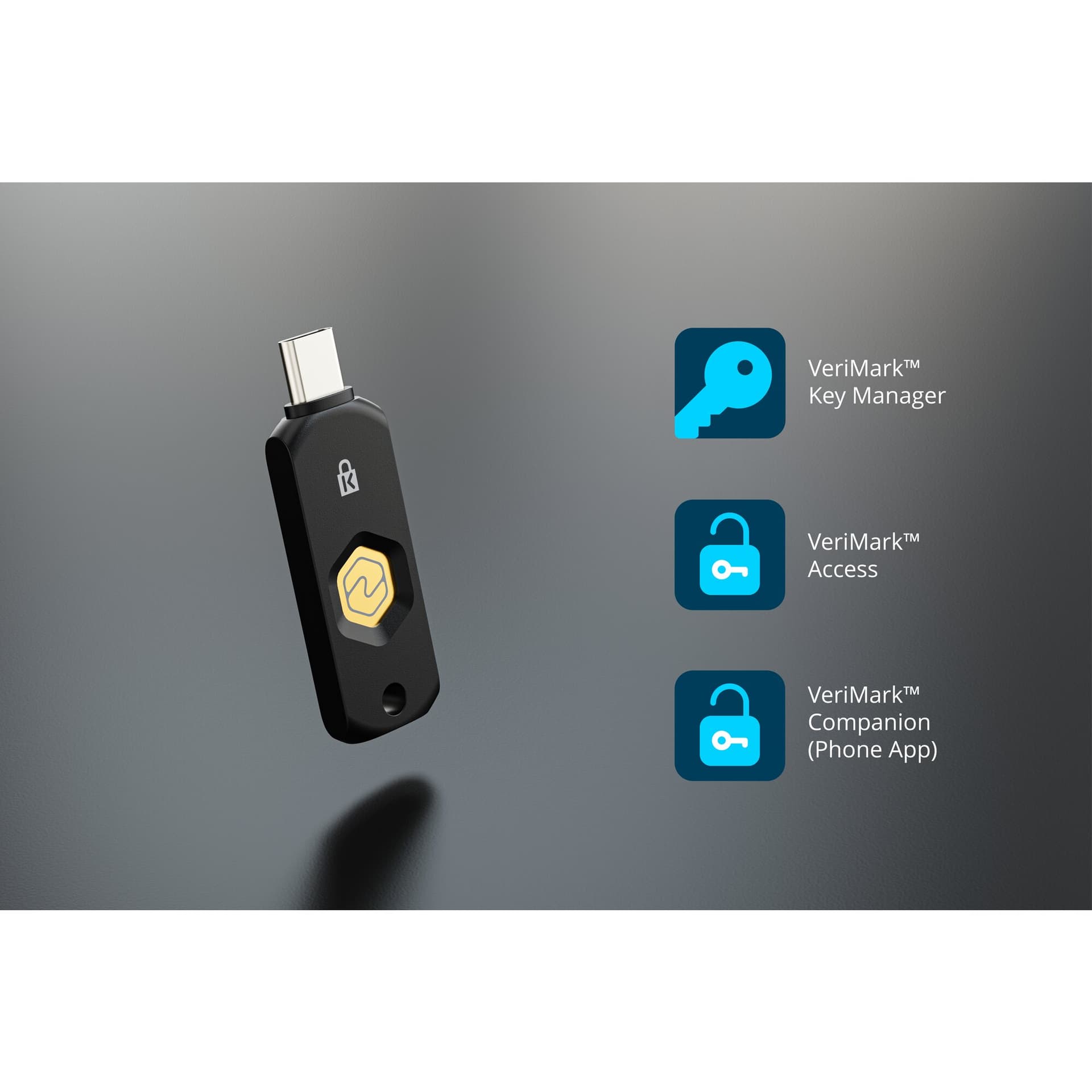 Kensington VeriMark NFC+ USB-C Chave de segurança, miniatura 18