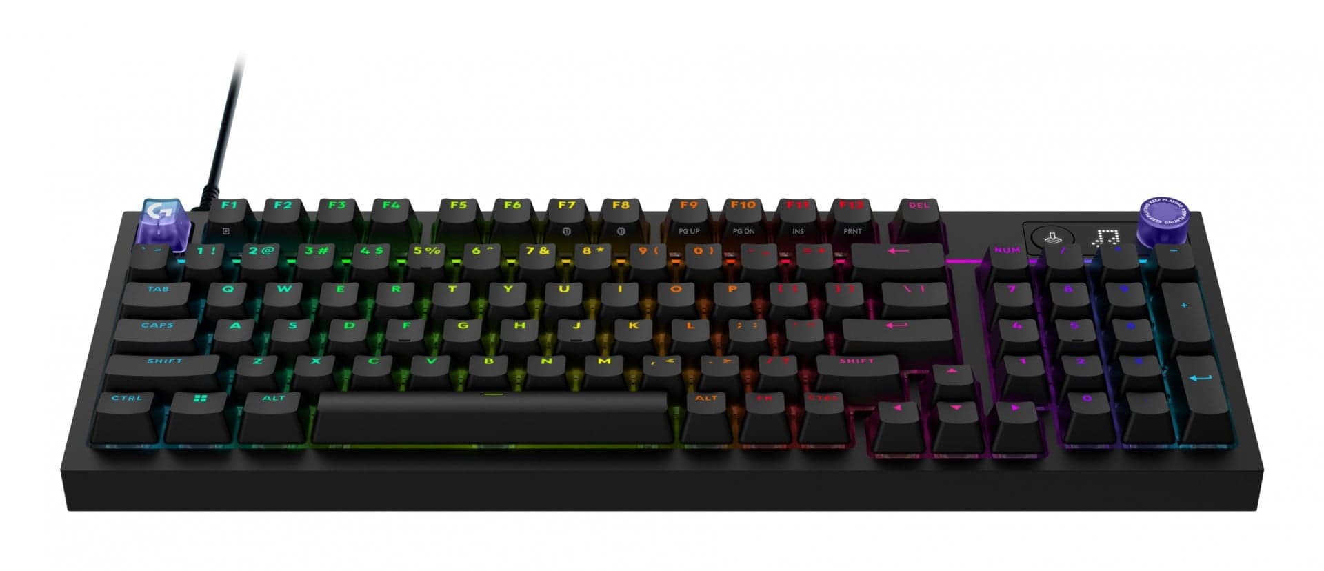 Logitech G G316 X 98 - Teclado - 98% - luz traseira - USB - QWERTY - Inglês Internacional - interruptor: Tactile - preto - Layout Inglês, miniatura 2