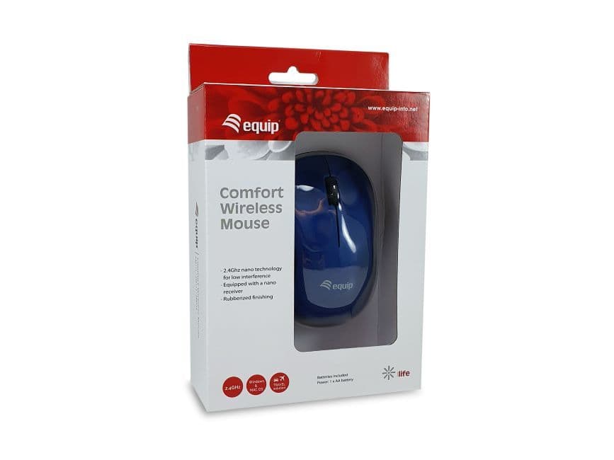 EQUIP LIFE RATO WIRELESS COMFORT BLUE 1600DPI, miniatura 3