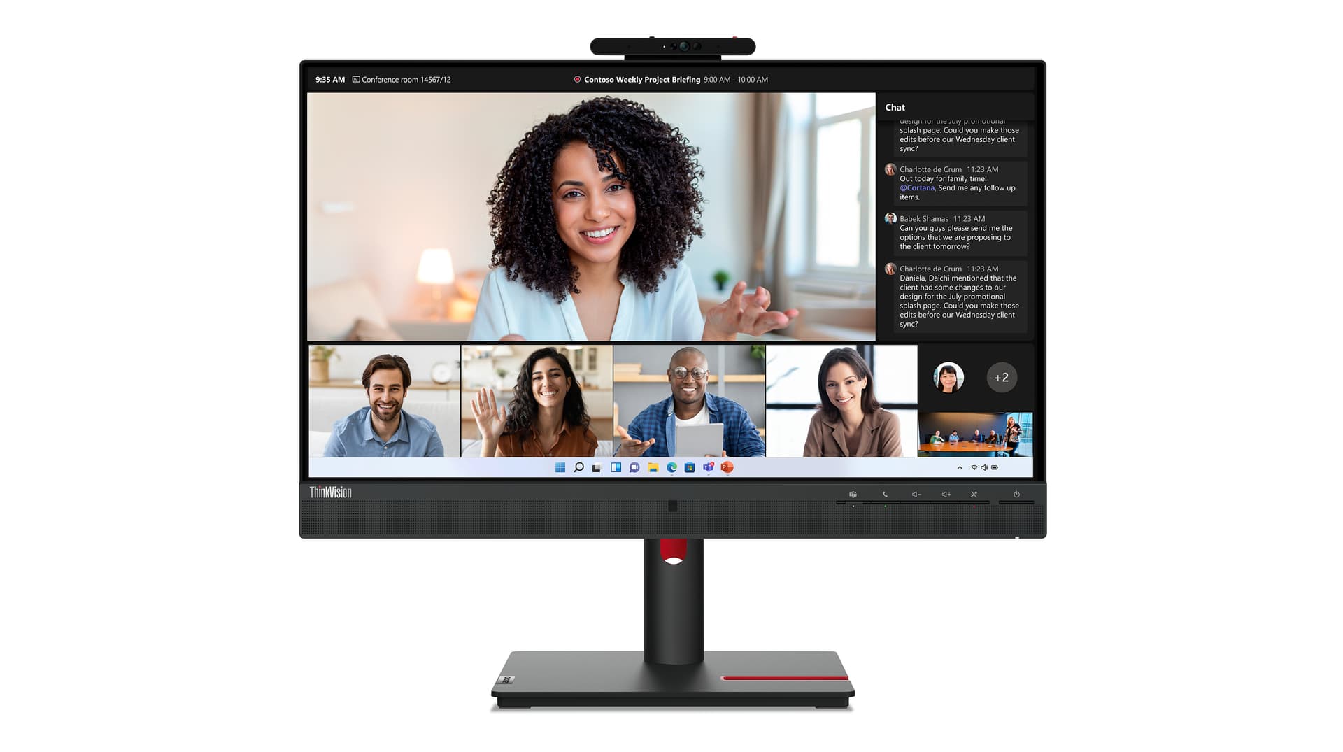 Lenovo ThinkVision T24mv-30 Monitor — miniatura 1