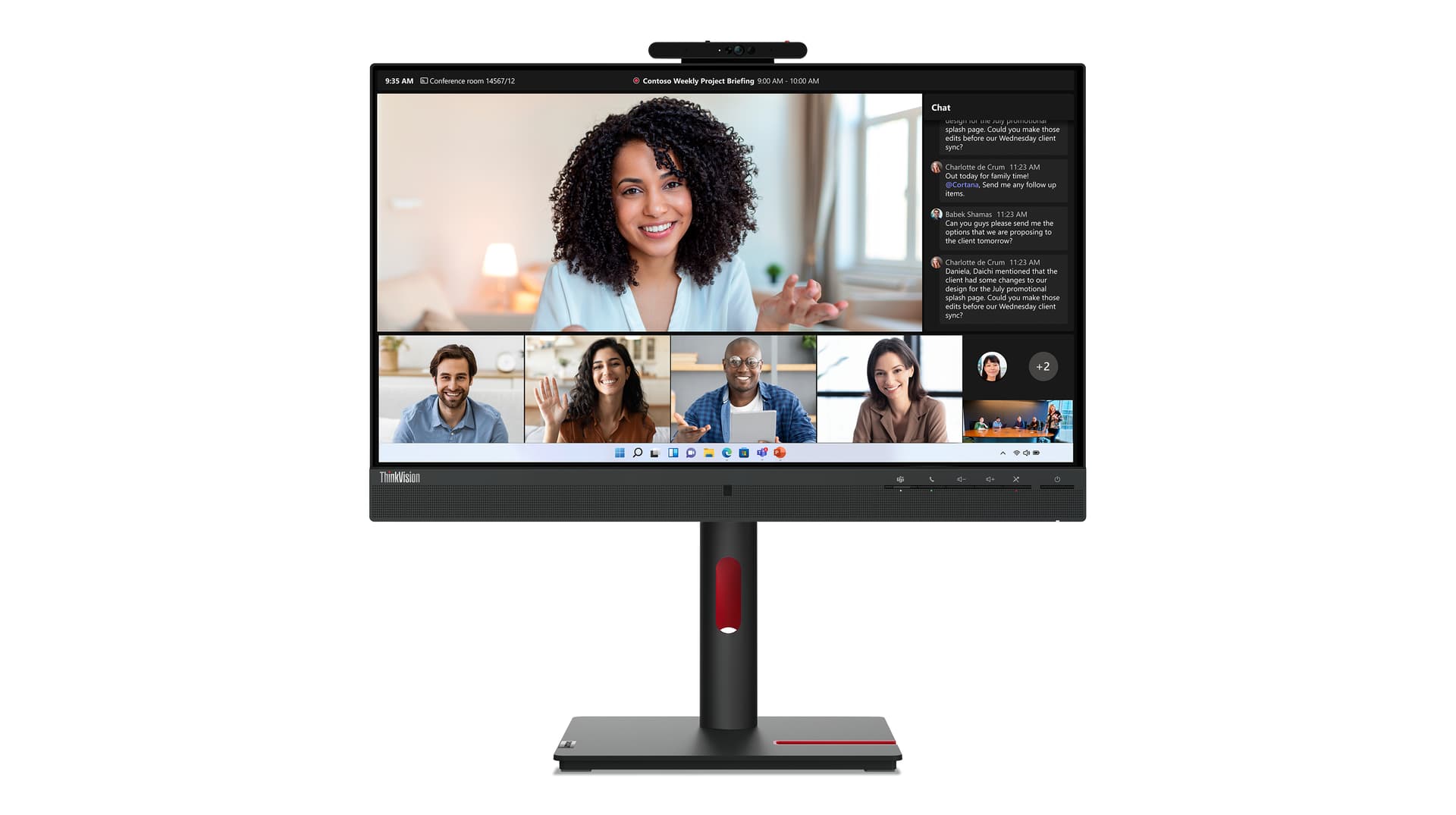 Lenovo ThinkVision T24mv-30 Monitor — miniatura 2