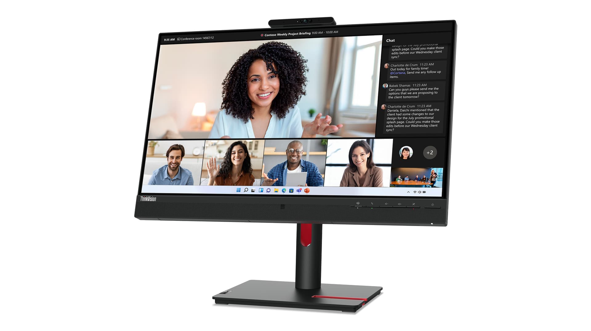 Lenovo ThinkVision T24mv-30 Monitor — miniatura 3