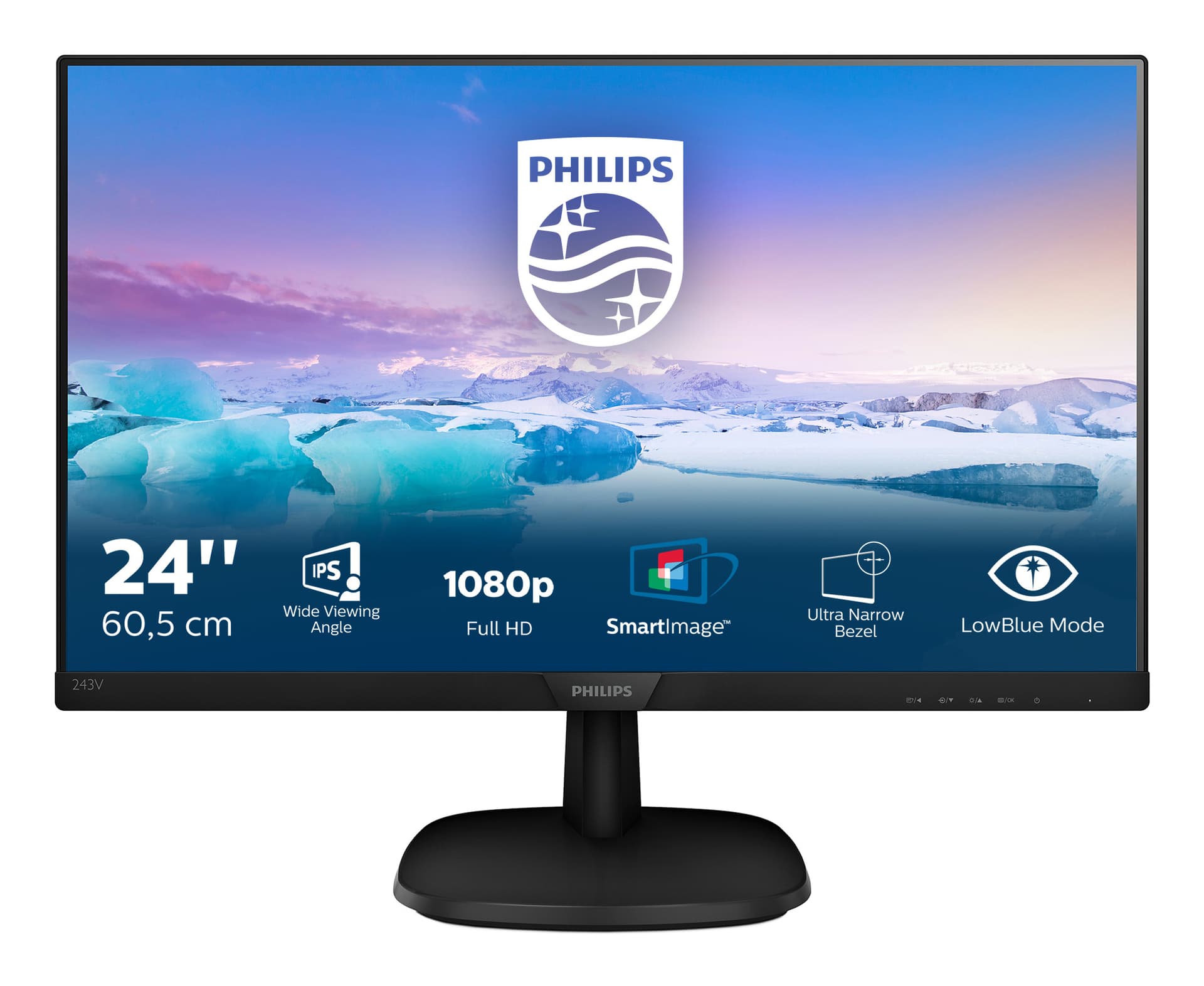 Philips V Line Monitor LCD Full HD 243V7QDSB/00, miniatura 2
