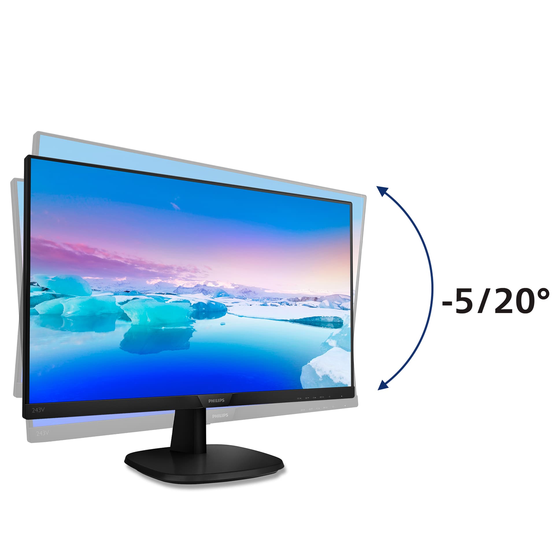 Philips V Line Monitor LCD Full HD 243V7QDSB/00, miniatura 4
