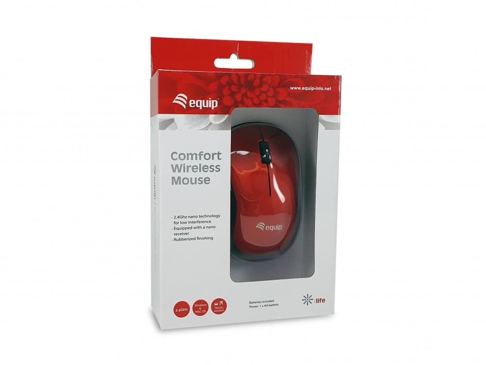 EQUIP LIFE RATO WIRELESS COMFORT VERMELHO 1600DP #CAMPANHA# — miniatura 4