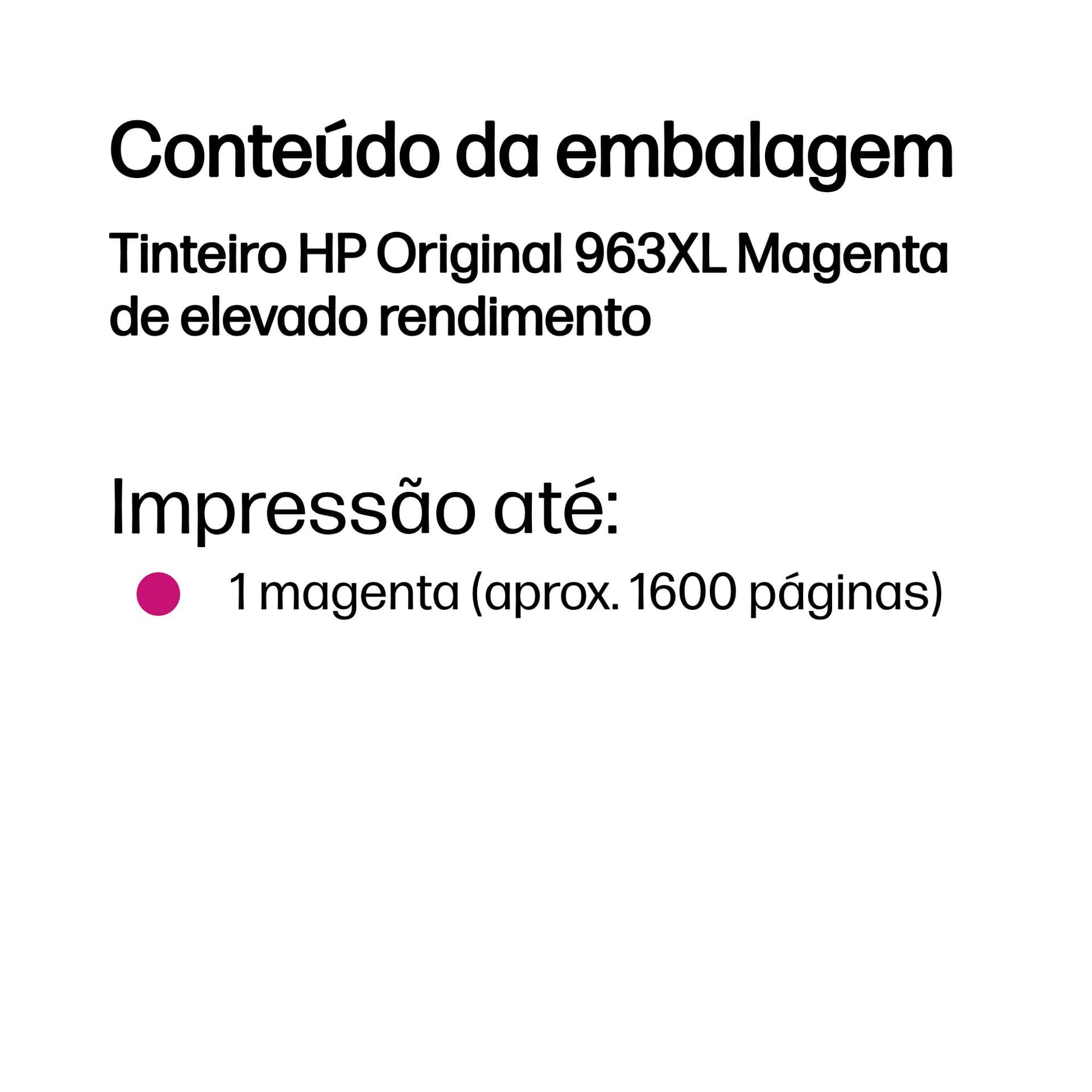 HP Tinteiro Original 963XL Magenta de elevado rendimento — miniatura 3