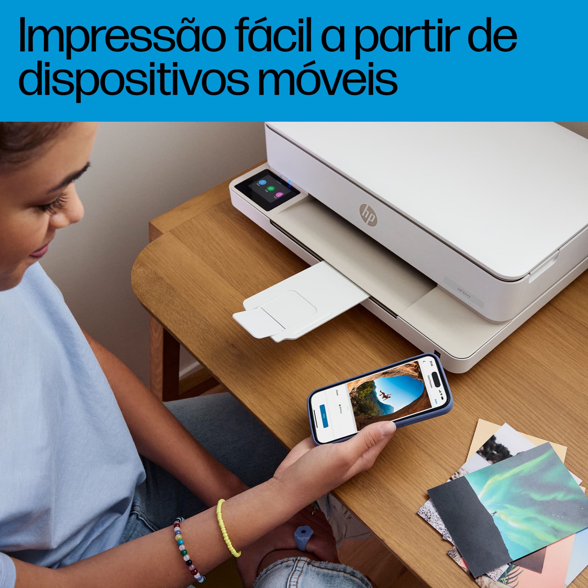 HP ENVY 6132e Sem fios All-in-One Cor Impressora, Instant Ink; Impressão de fotografias, miniatura 6