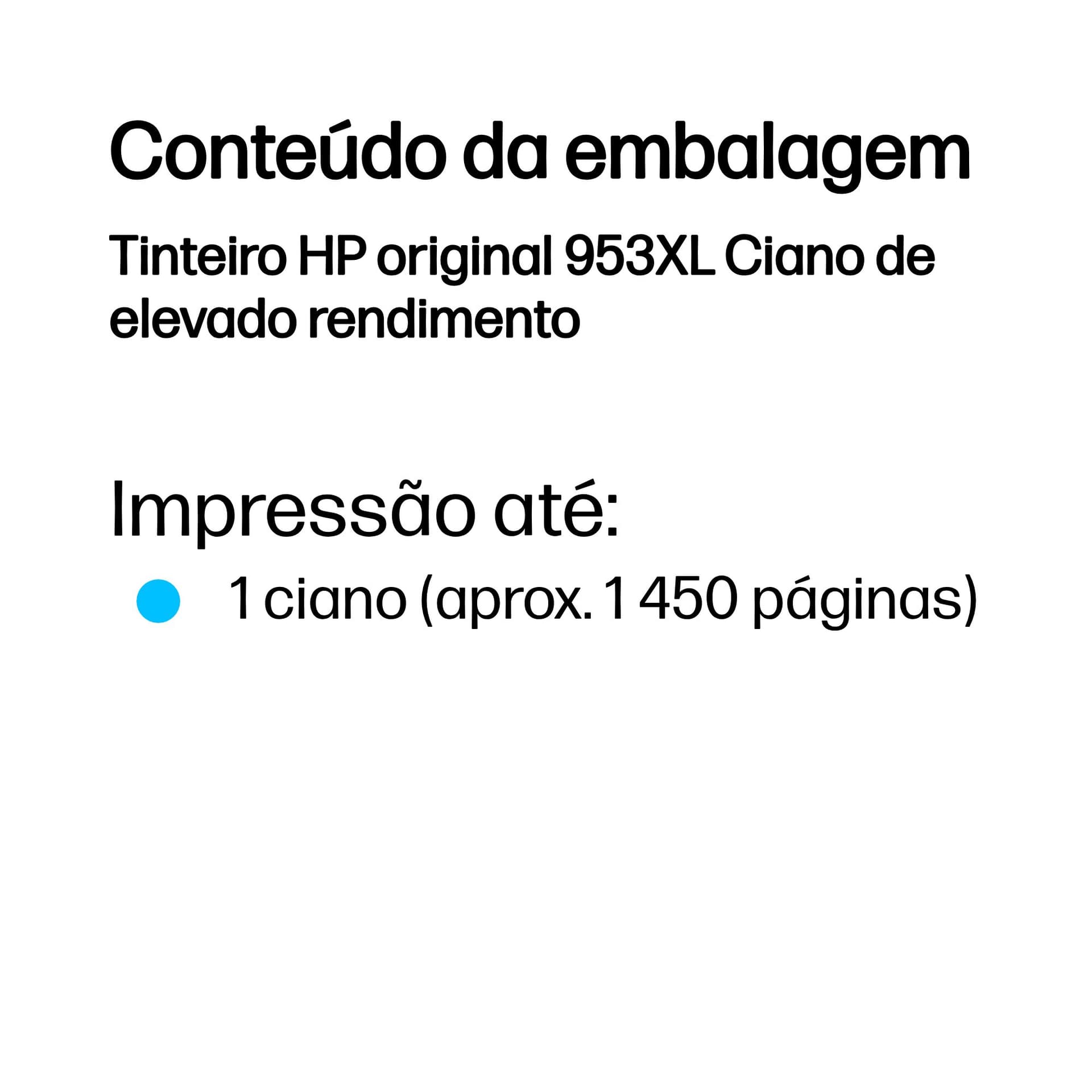 HP Tinteiro original 953XL Ciano de elevado rendimento — miniatura 3