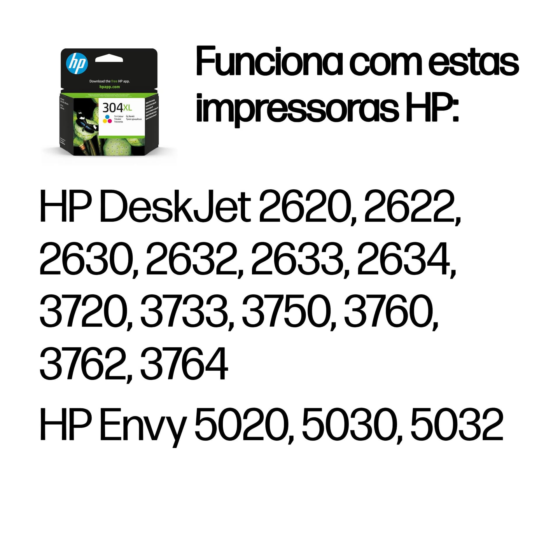 HP Tinteiro original 304XL Tricolor, miniatura 2