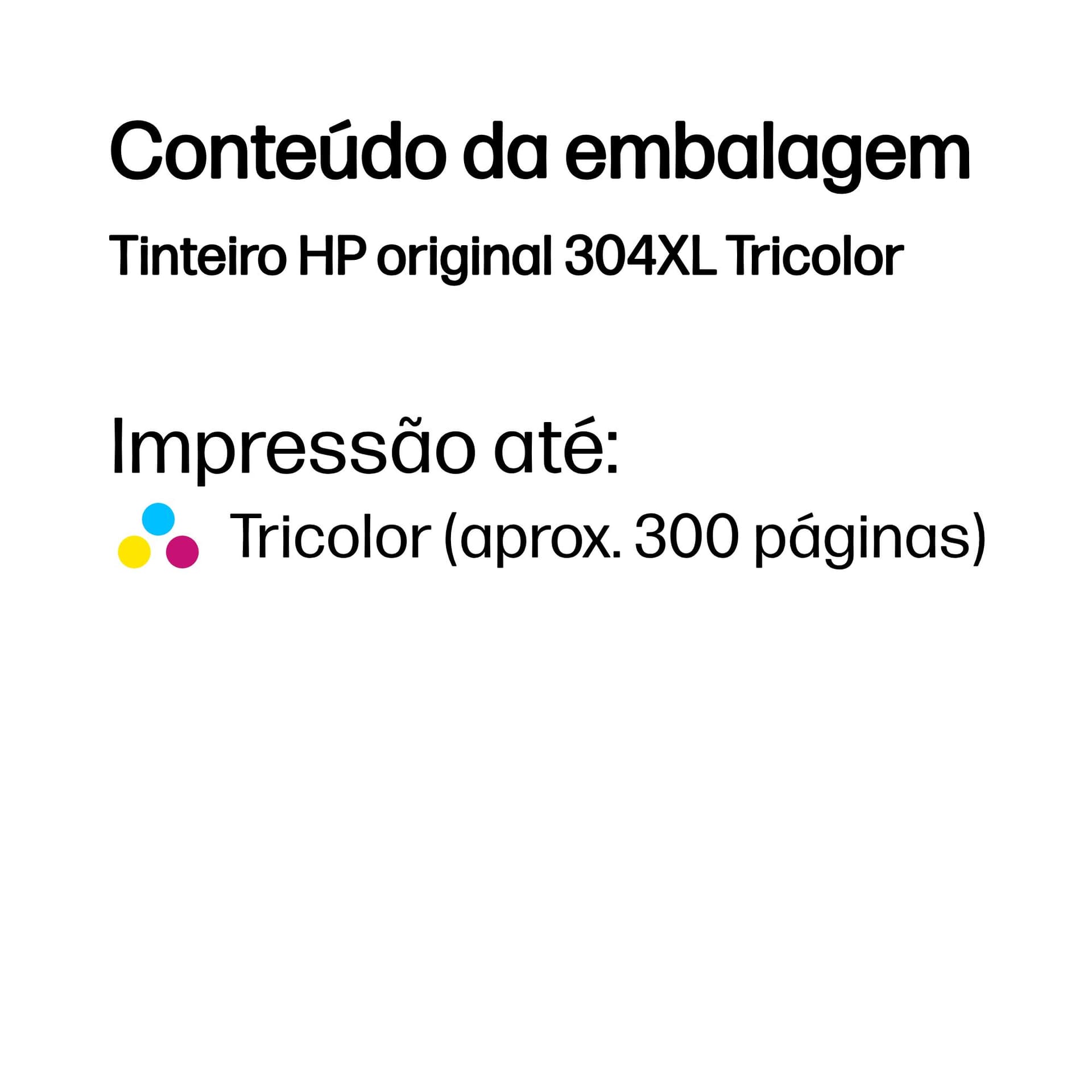 HP Tinteiro original 304XL Tricolor, miniatura 3