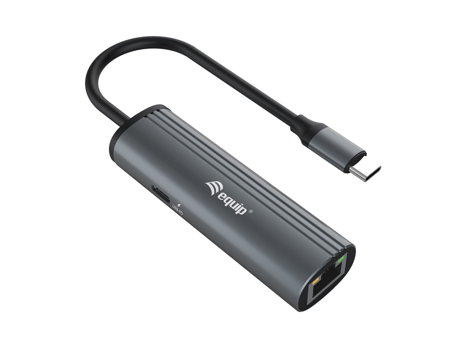 Equip Adaptador USB-C para rede Gigabit RJ45 + adaptador USB PD de 100W — miniatura 1