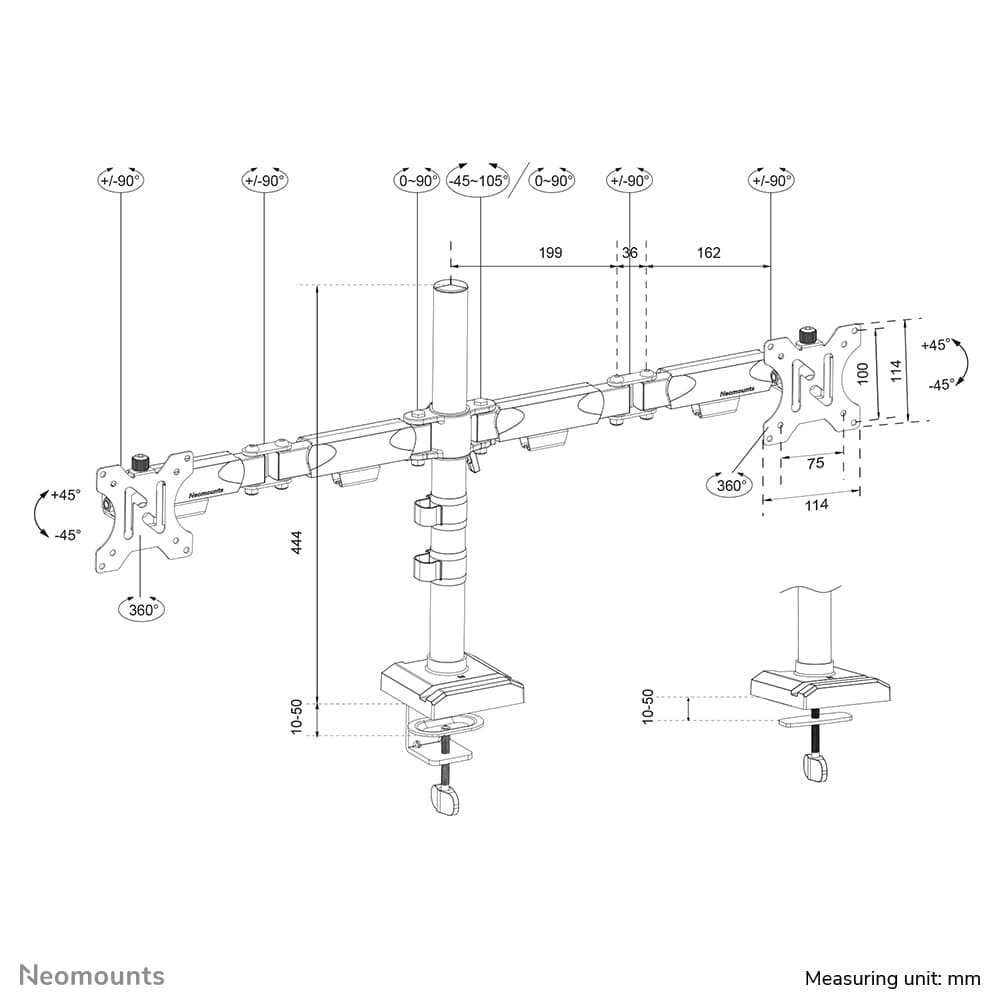 Neomounts DS60-600BL2, miniatura 18