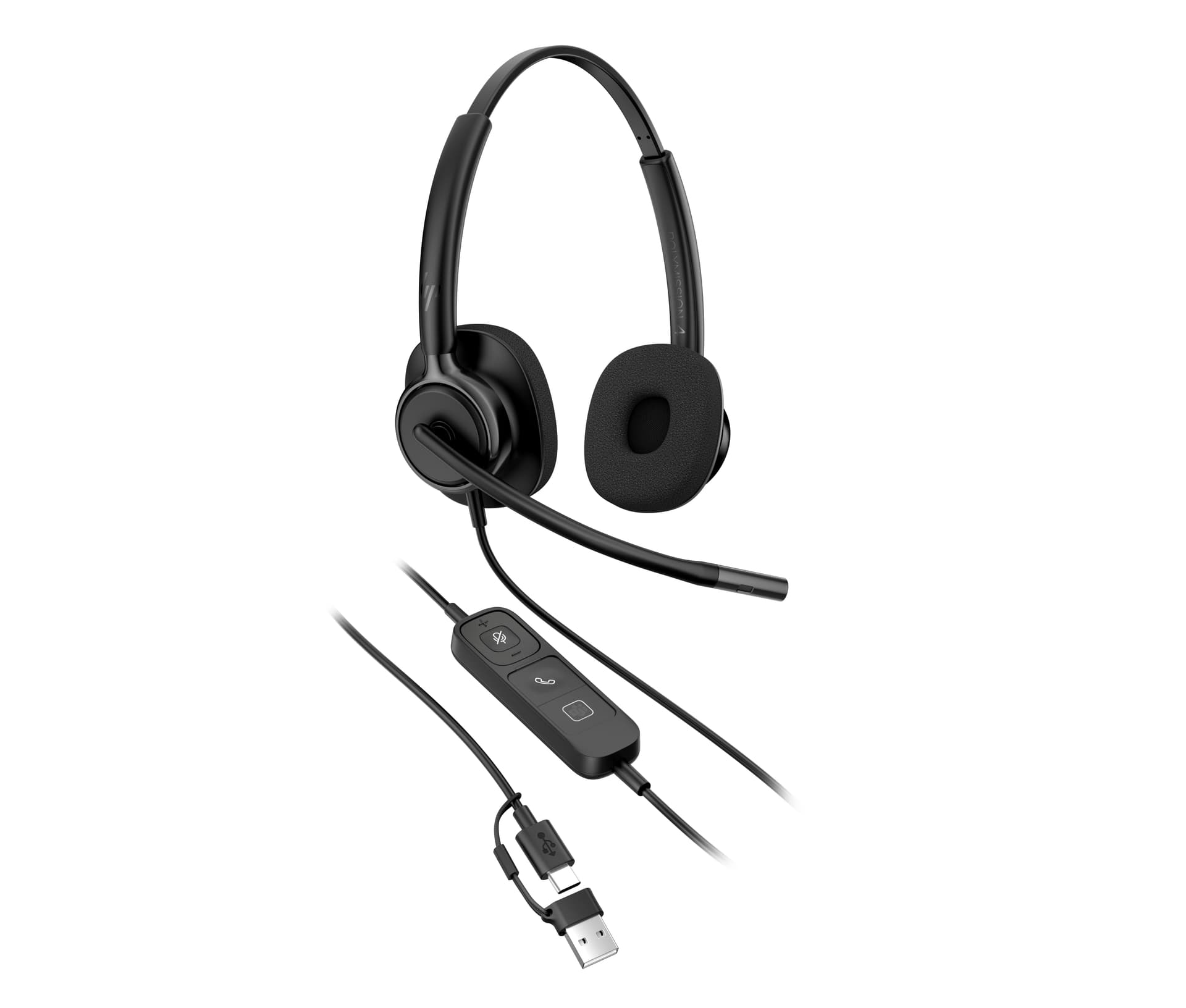 HP Poly Headset estéreo USB com fios Mission 425 Classic (a granel) — miniatura 18