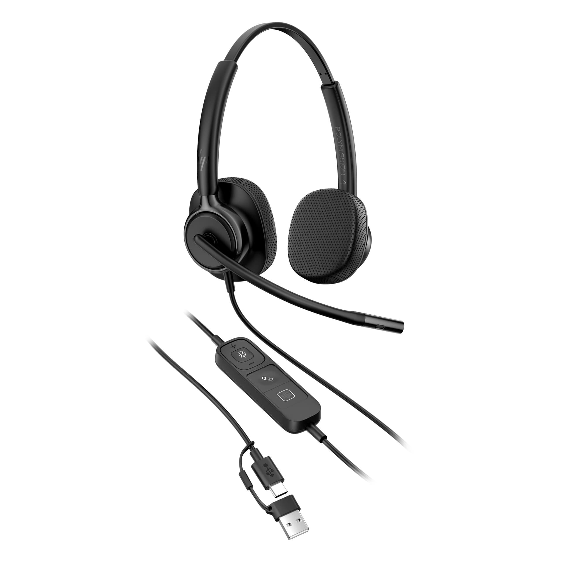 HP Poly Headset estéreo USB com fios Mission 425 Classic (a granel) — miniatura 3