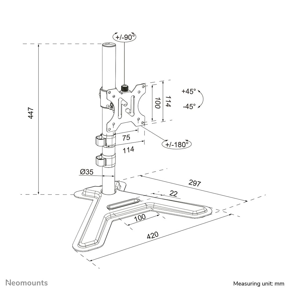 Neomounts DS45-600BL1 — miniatura 12
