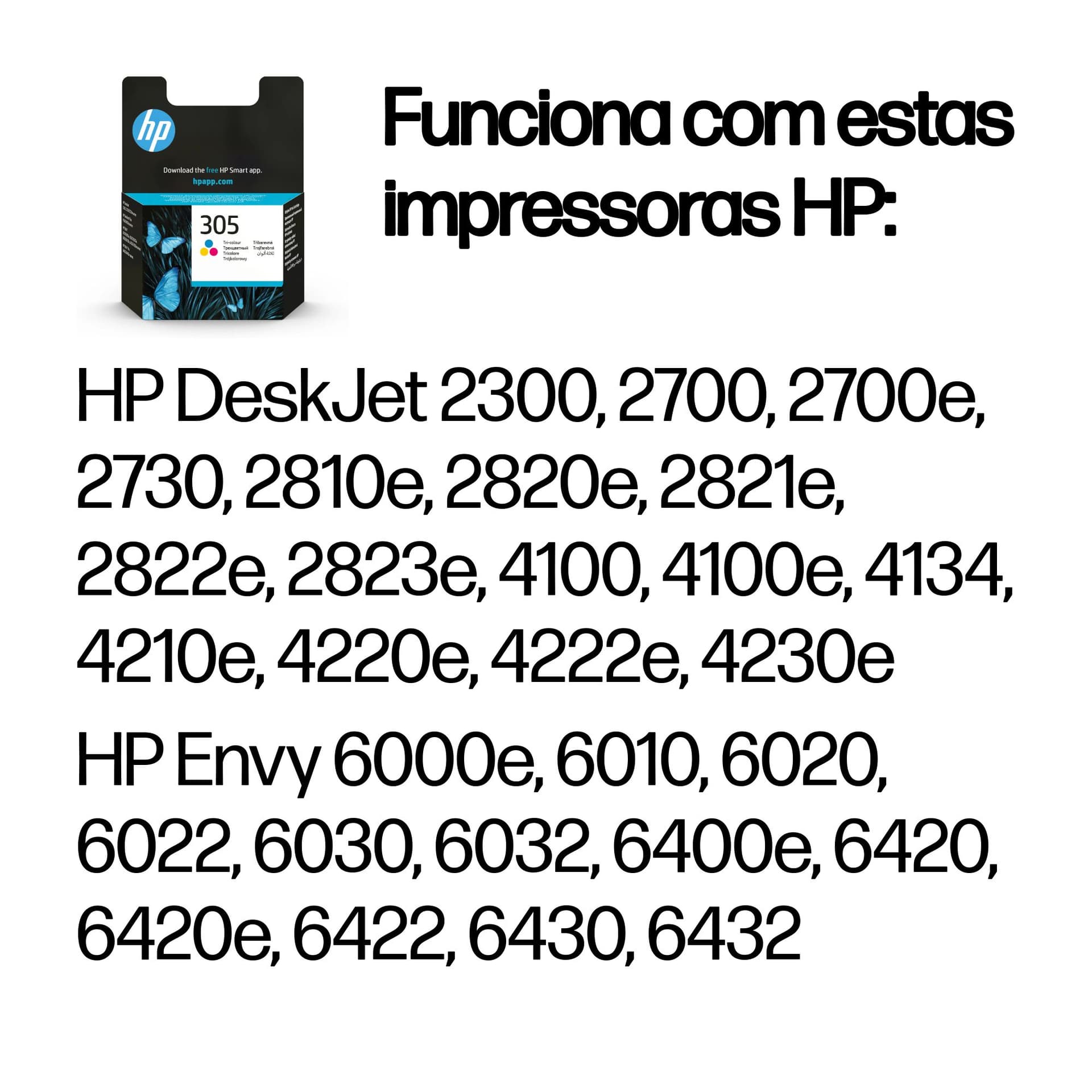 HP Tinteiro Original 305 Tricolor, miniatura 2