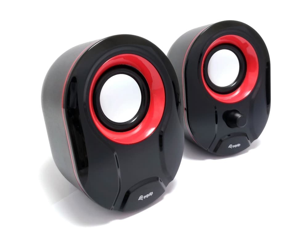 EQUIP LIFE MINI COLUNAS 6W USB CONTROLO SOM PRETO/VERMELHO — miniatura 4