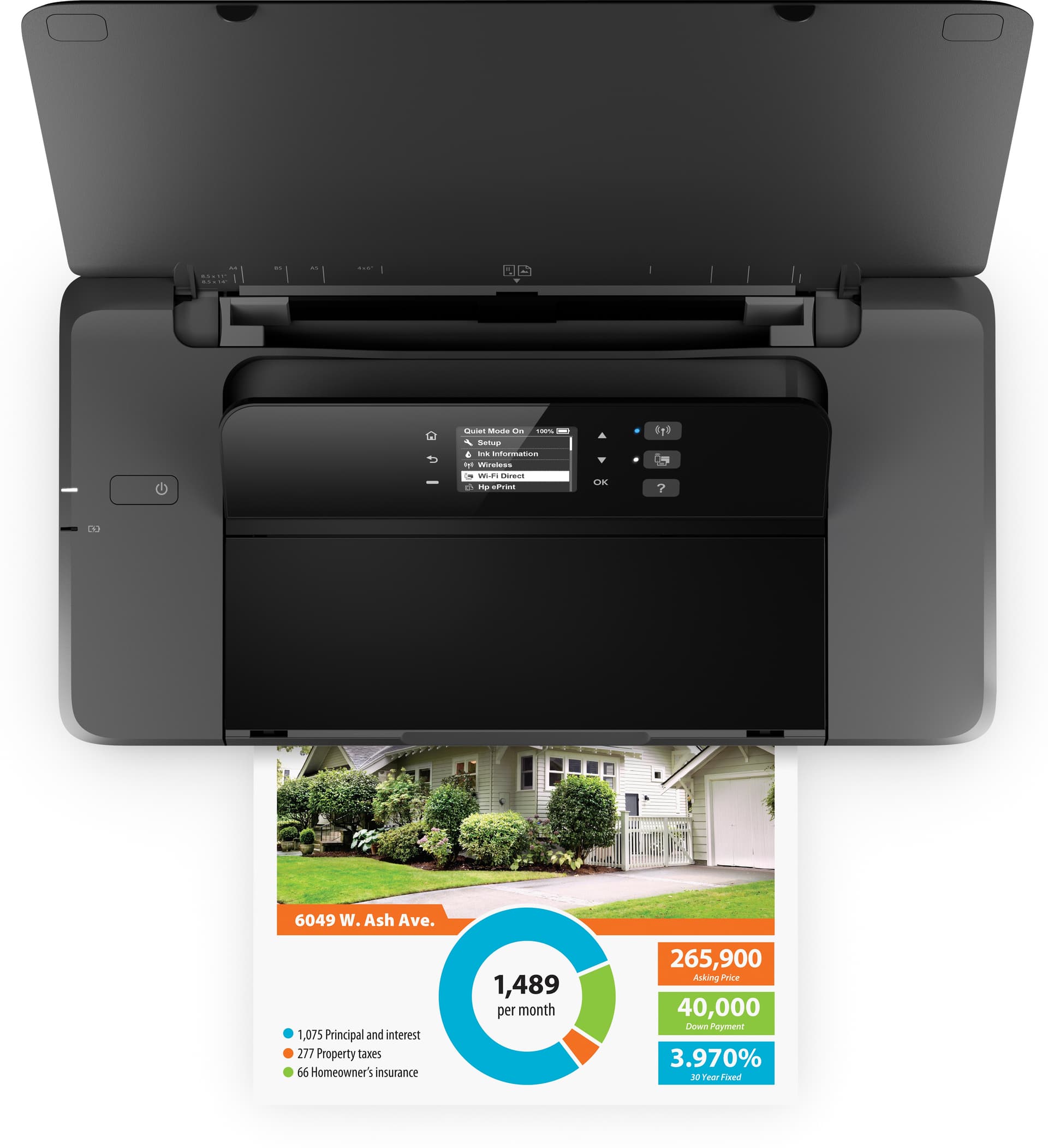 HP Officejet 200 Mobile Sem fios Cor Impressora — miniatura 5