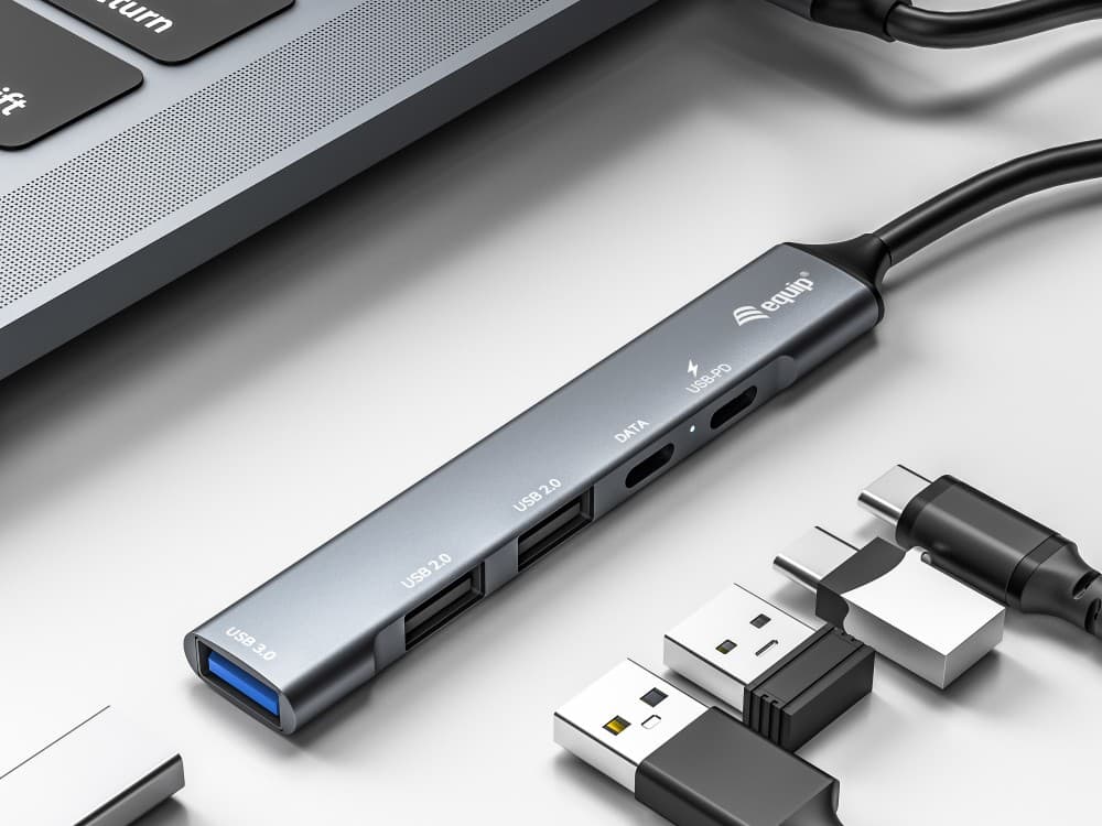 EQUIP LIFE HUB USB-C 5PORT 2xUSB2 1xUSB3 1xUSB-C PD100W — miniatura 4