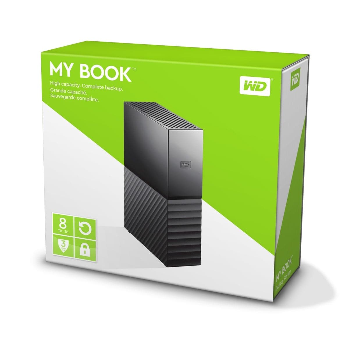 WD My Book WDBBGB0080HBK - Disco rígido - encriptado - 8 TB - externa (desktop) - USB 3.0 - 256-bits AES - preto — miniatura 10