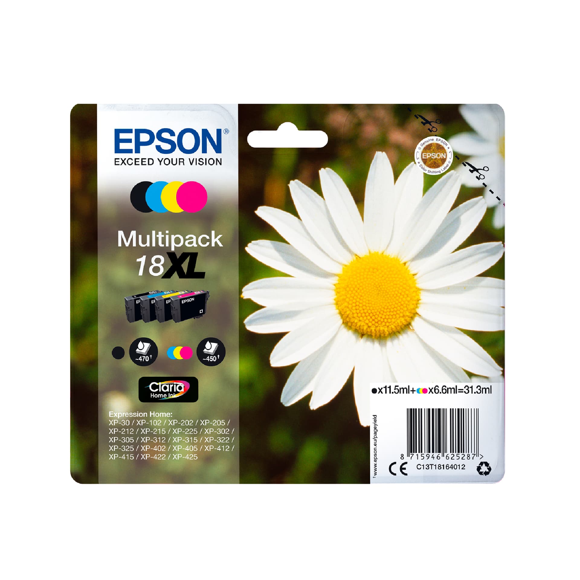Epson Daisy 18XL Tinta multipack de 4 cores Claria Home Margarida — miniatura 2