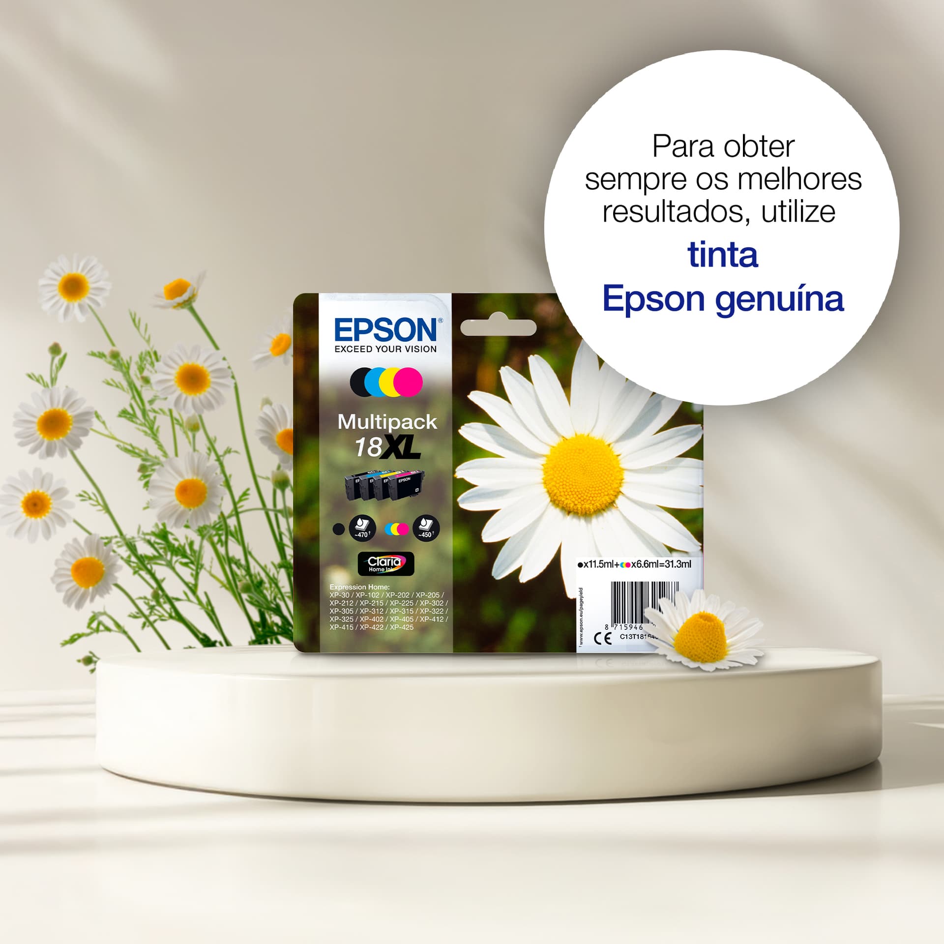 Epson Daisy 18XL Tinta multipack de 4 cores Claria Home Margarida — miniatura 4