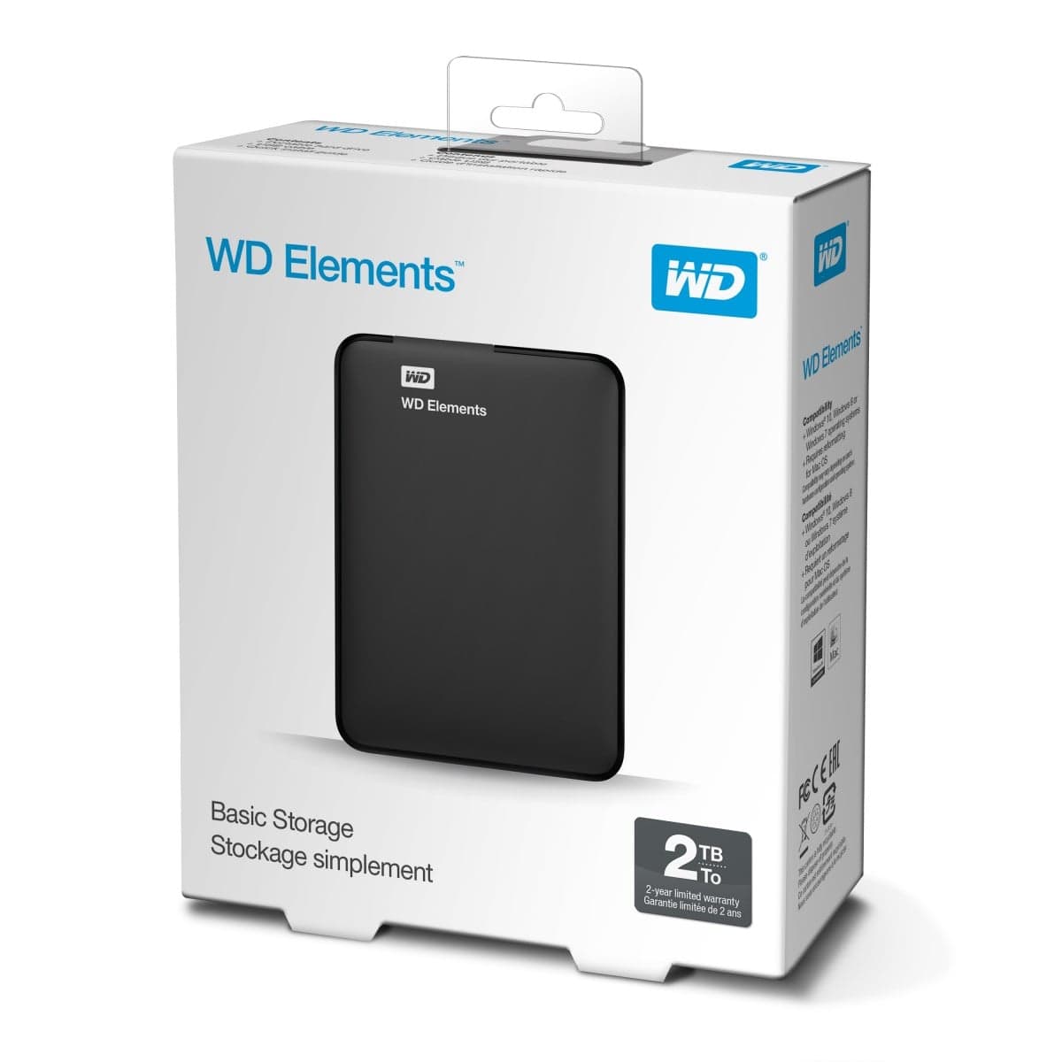 WD Elements Portable WDBU6Y0020BBK - Disco rígido - 2 TB - externa (portátil) - USB 3.0 — miniatura 8