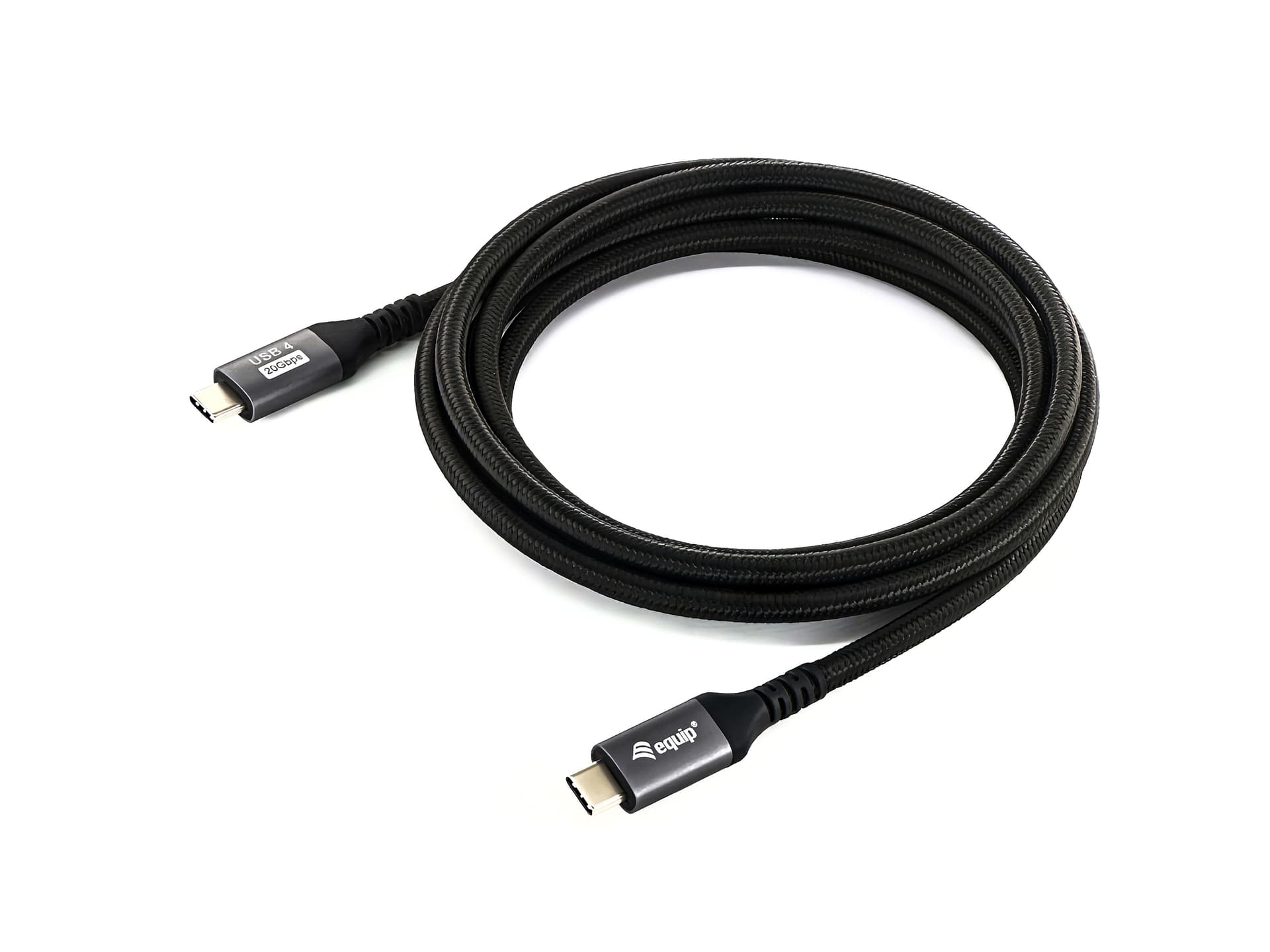 Equip 128382 Cabo USB4 Gen 2x2 C para C, M/M, 2,0 m, PD 100W, 4K/60 Hz, 20 Gbps, preto — miniatura 1