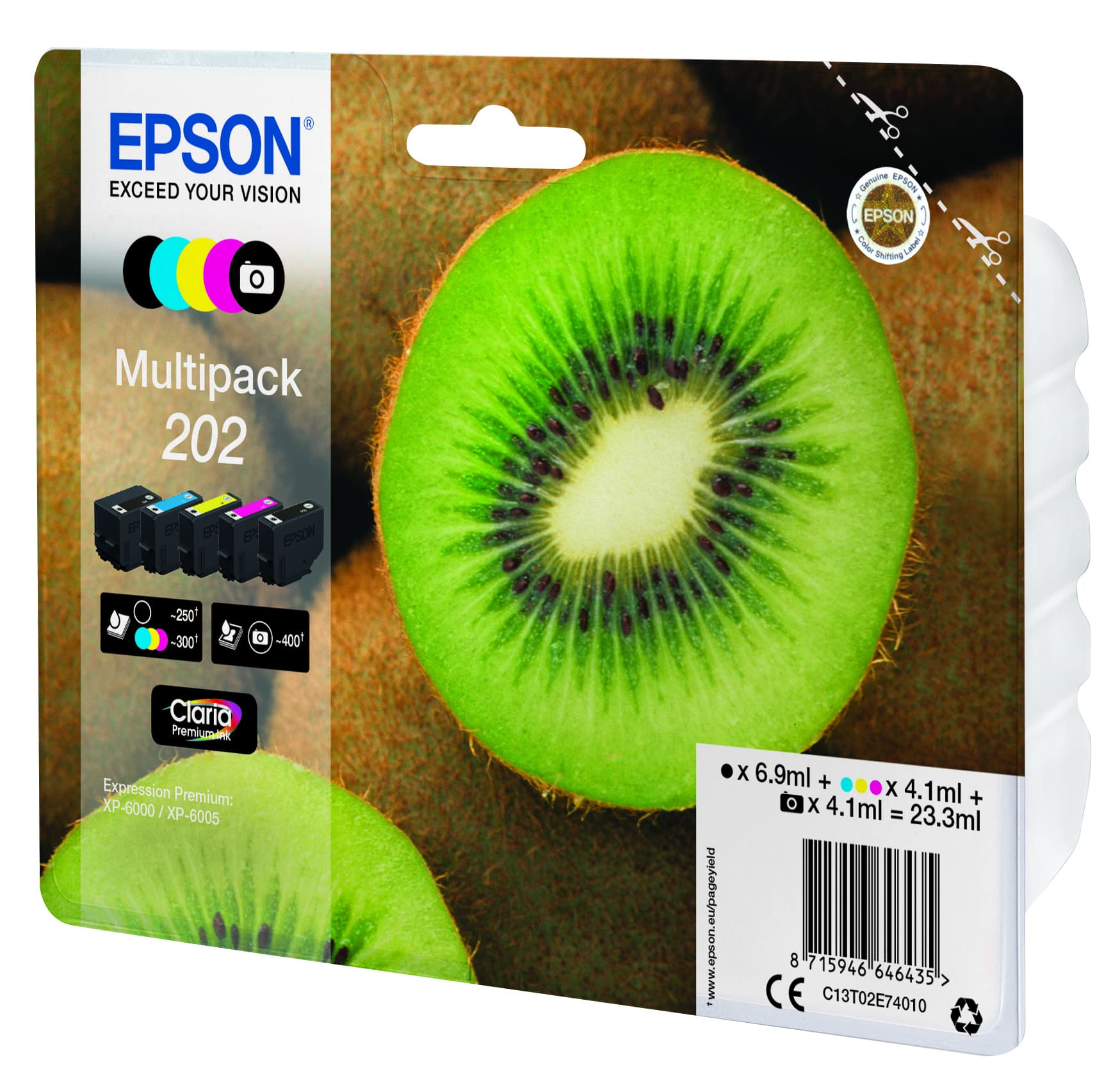 Epson Kiwi Multipack 5-colours 202 Claria Premium Ink — miniatura 1